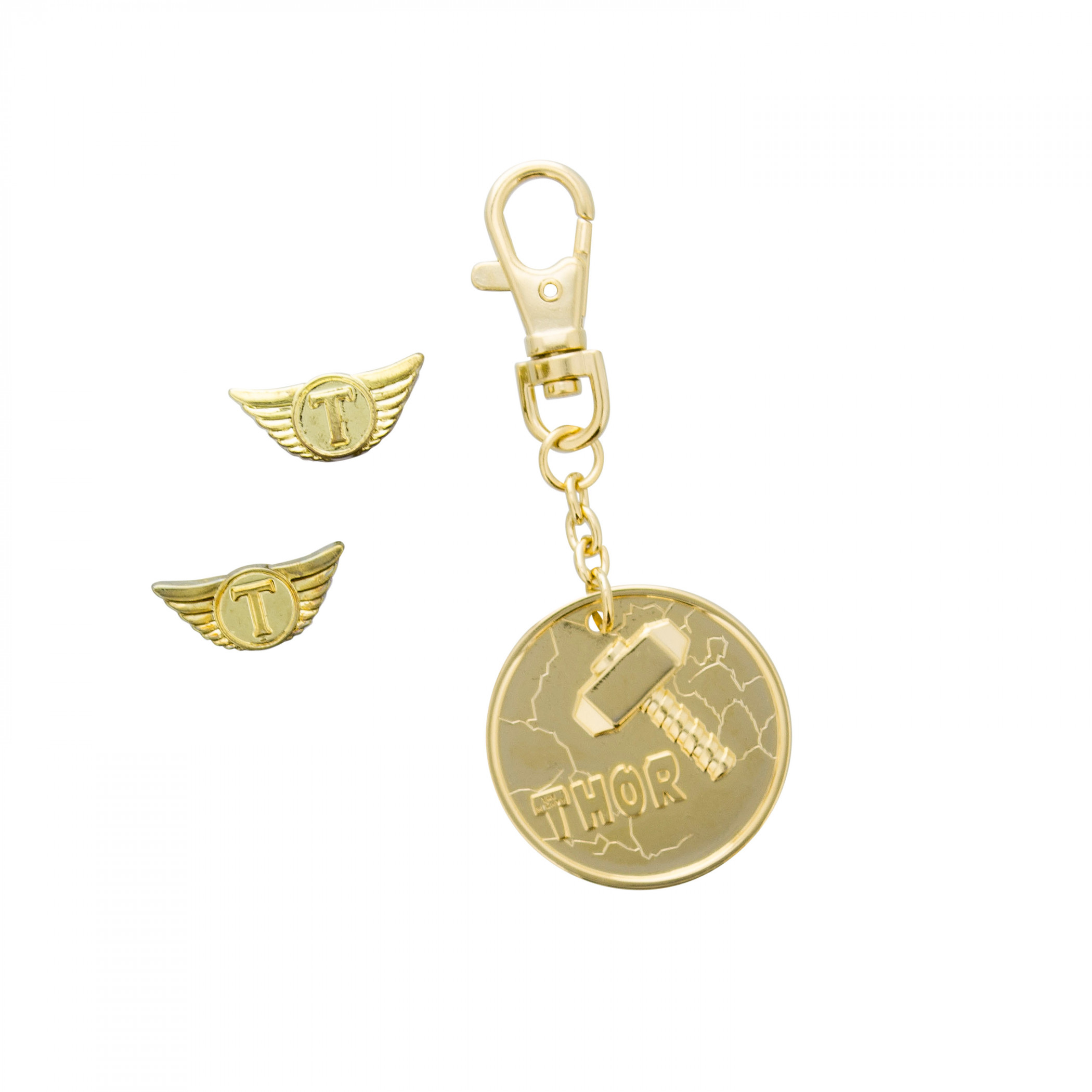 Thor Gold-Tone Cuff Links & Keychain Boxed Set, Gold