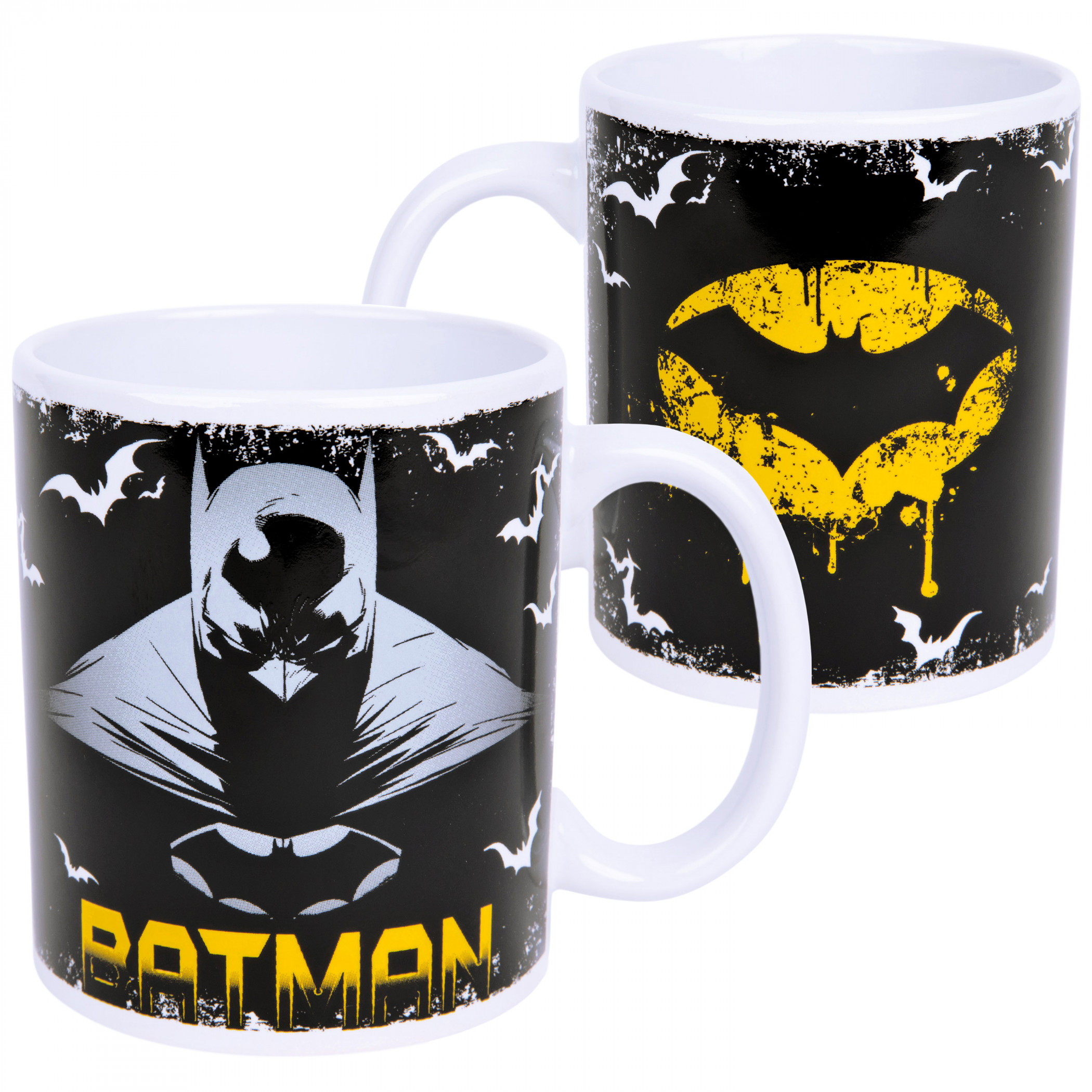 DC Comics Batman Dripping Symbol 11oz Ceramic Mug, Multi-Color
