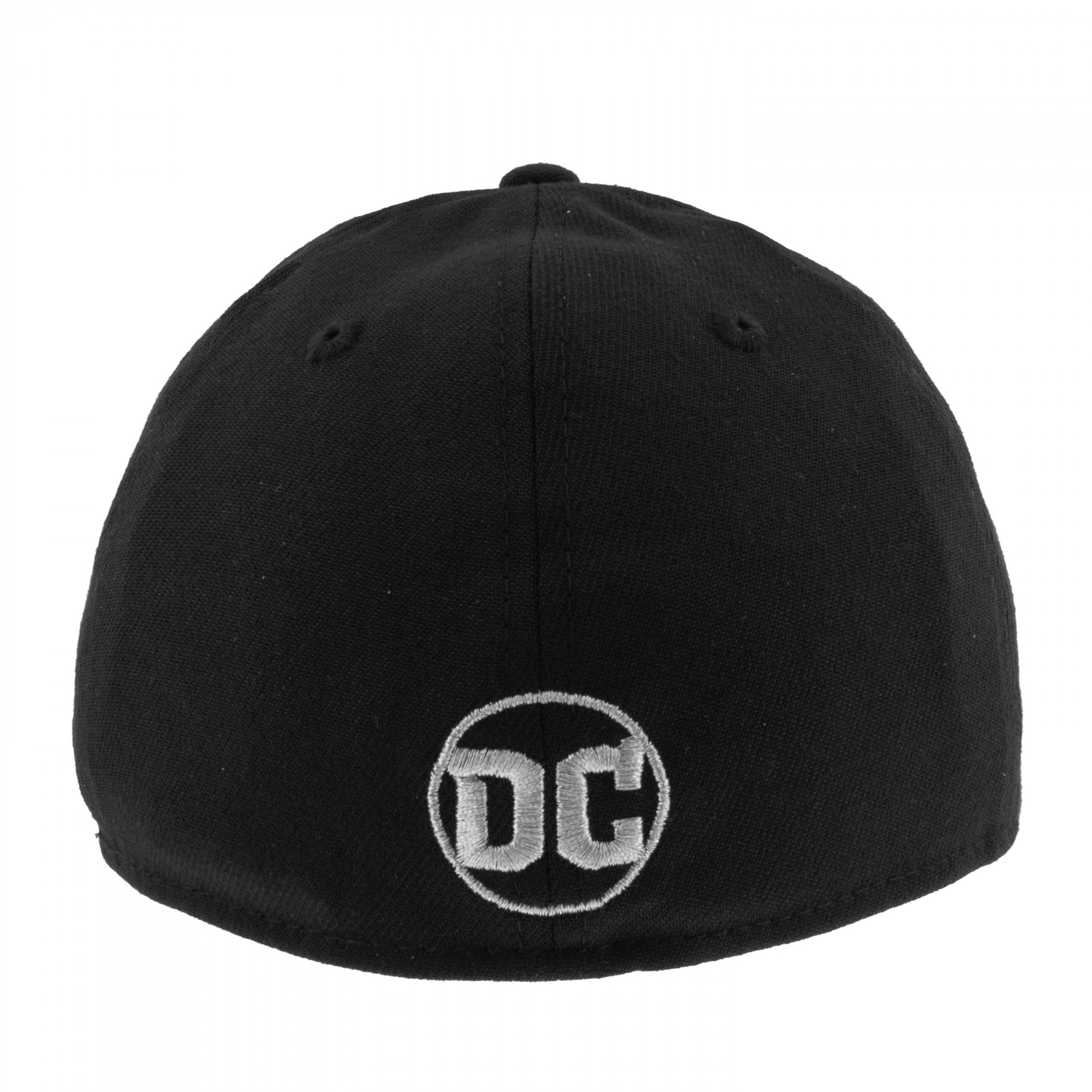 Superman Silver Logo New Era 39Thirty Fitted Hat Black - Picture 11 of 24