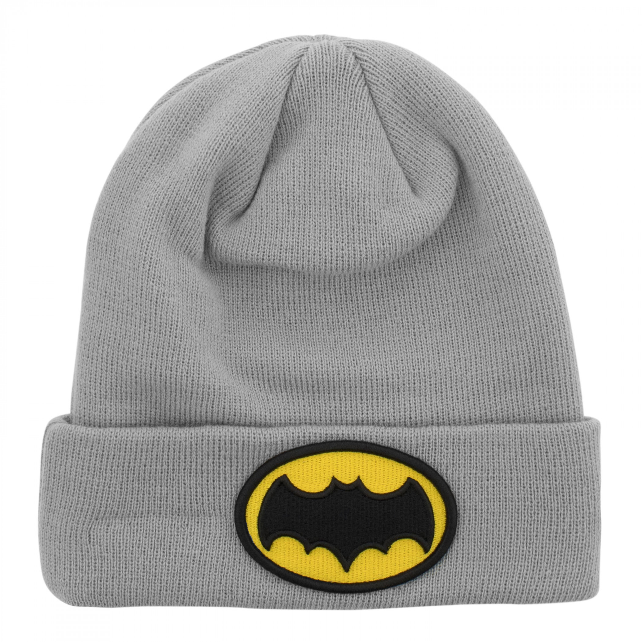 Batman Adam West Logo New Era Cuffed Beanie, Grey
