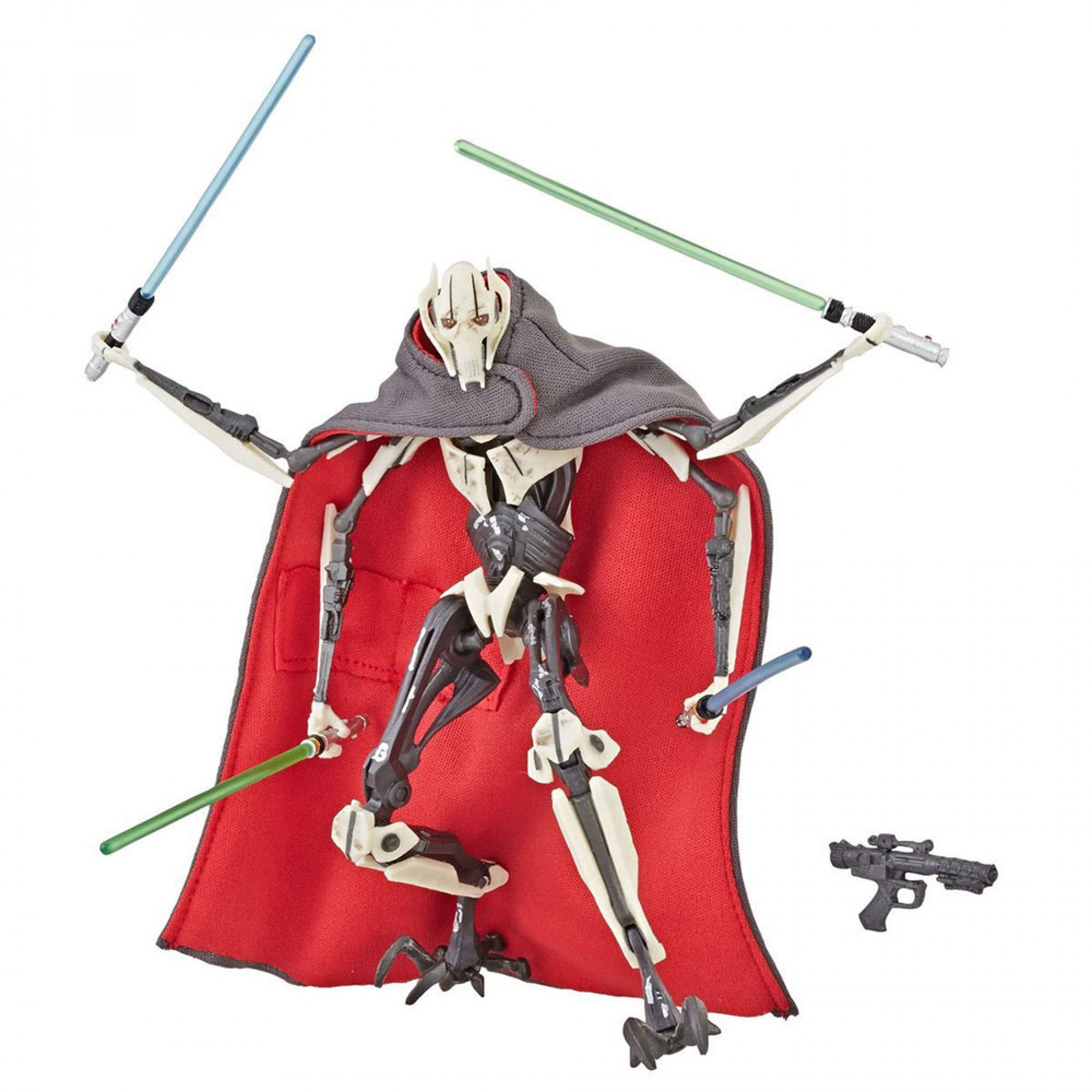 Star Wars General Grievous The Black Series 6' Posable Figure w/ Saber, Multi-Color