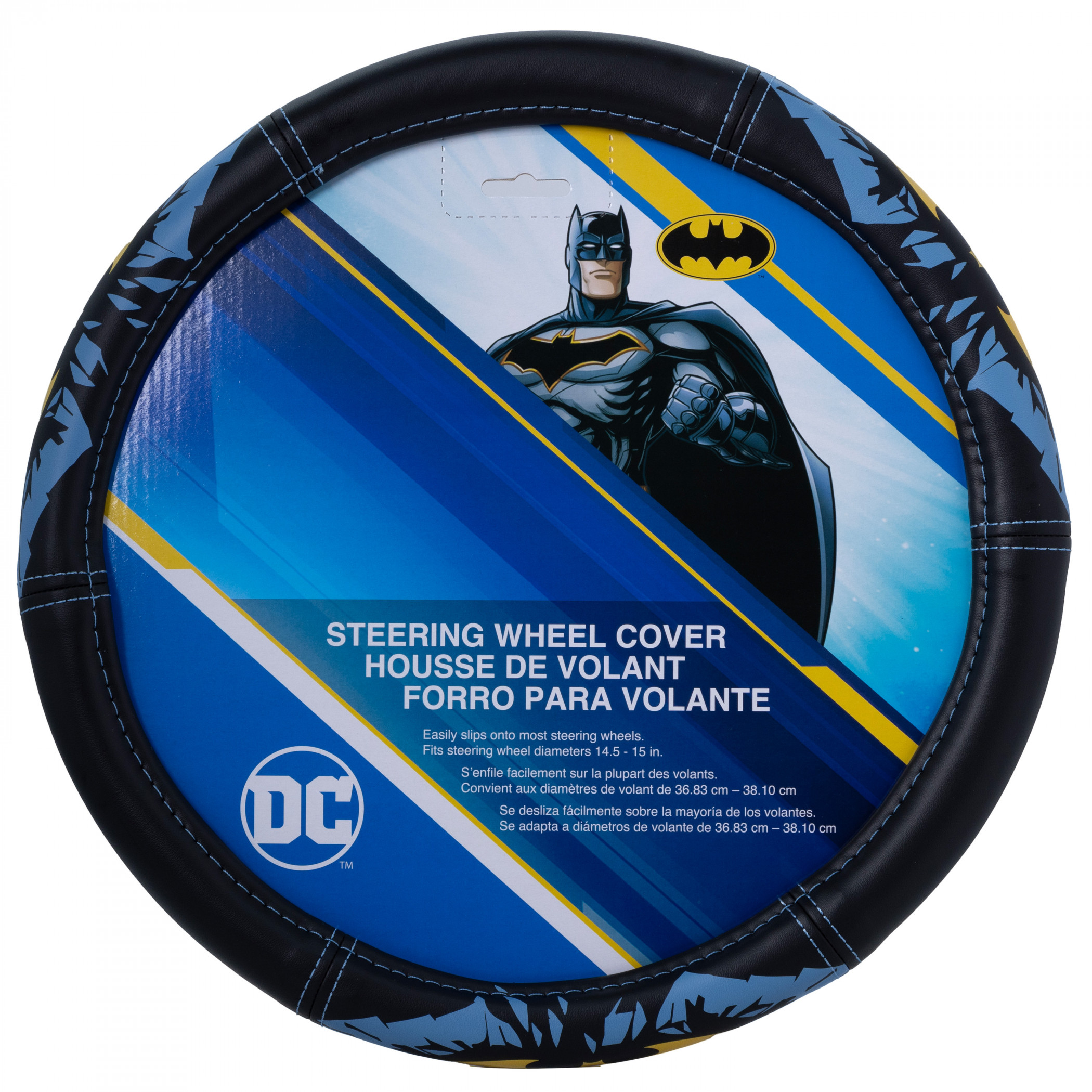 Batman Shattered Symbol Steering Wheel Cover, Black