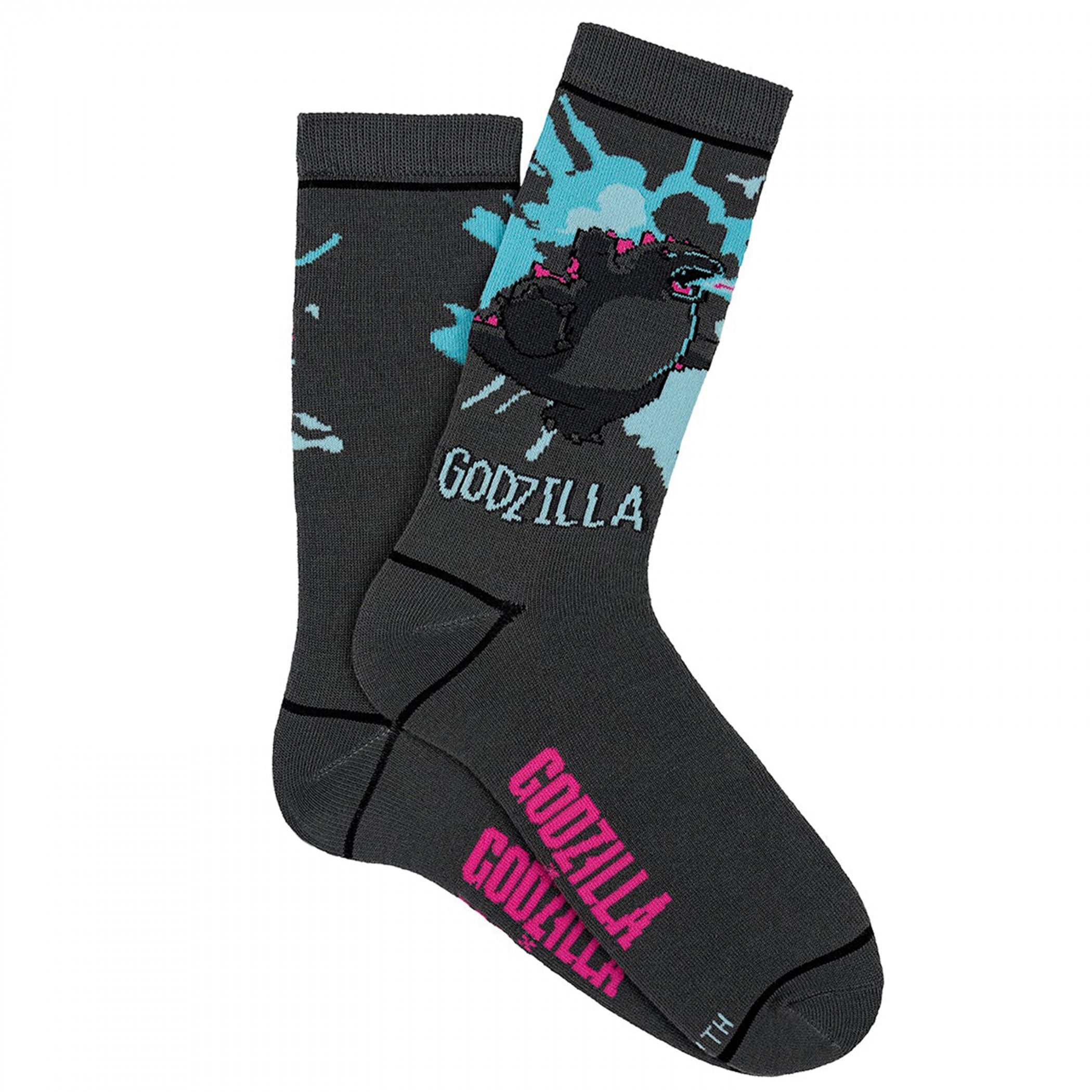 Godzilla x Kong Battle Crew Socks, Black