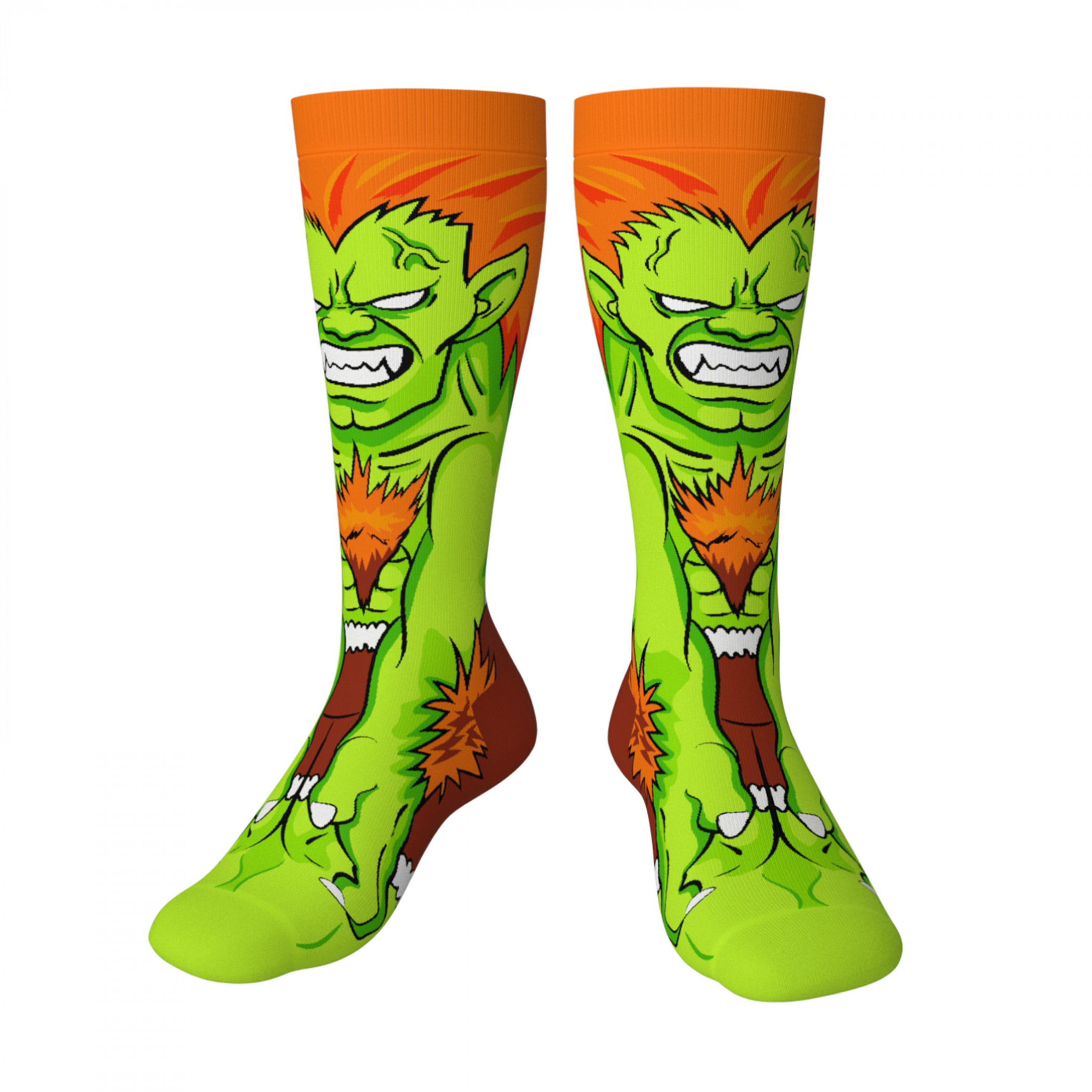 Street Fighter Blanka Crossover Crew Socks, Multi-Color