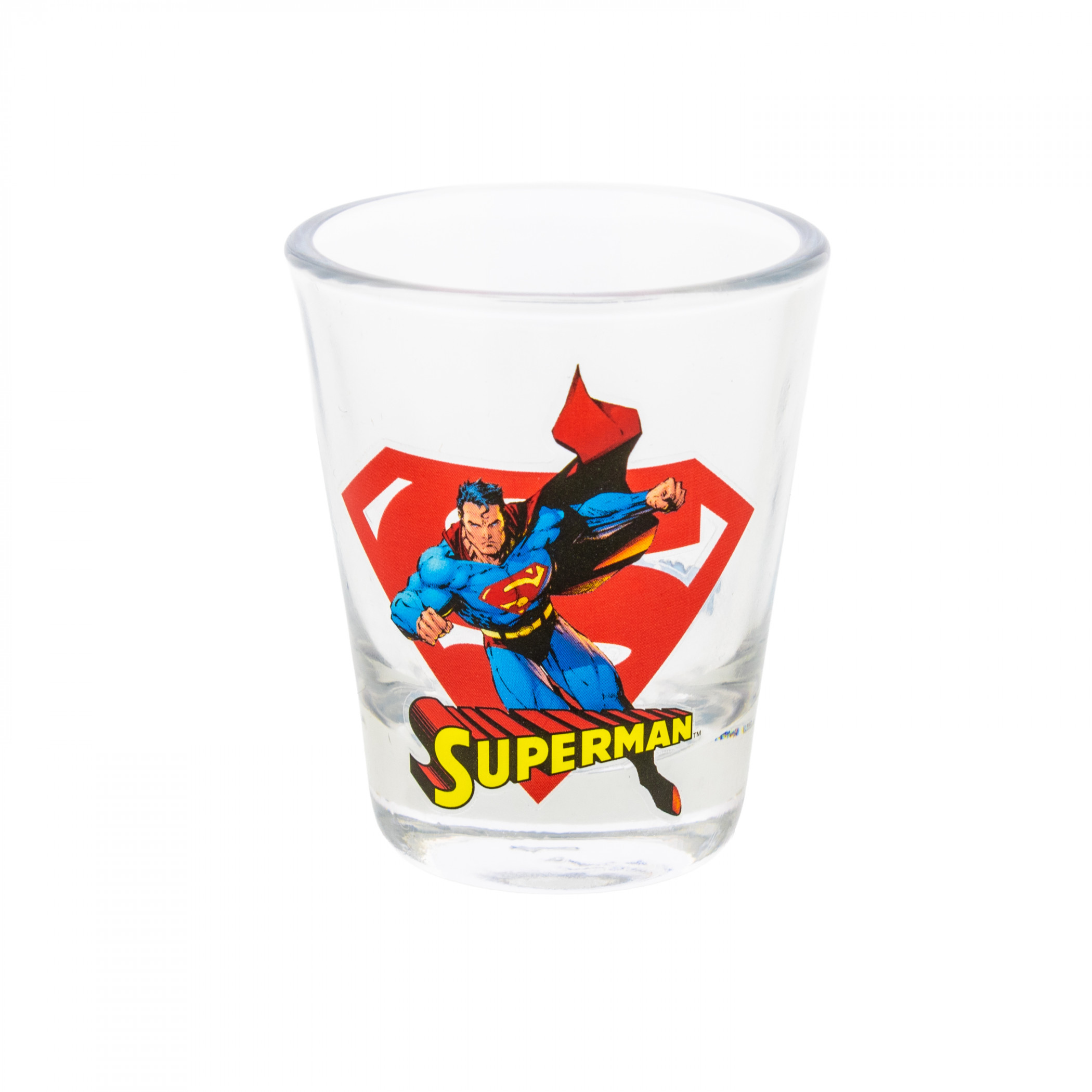 Superman in Action Mini Glass, Red