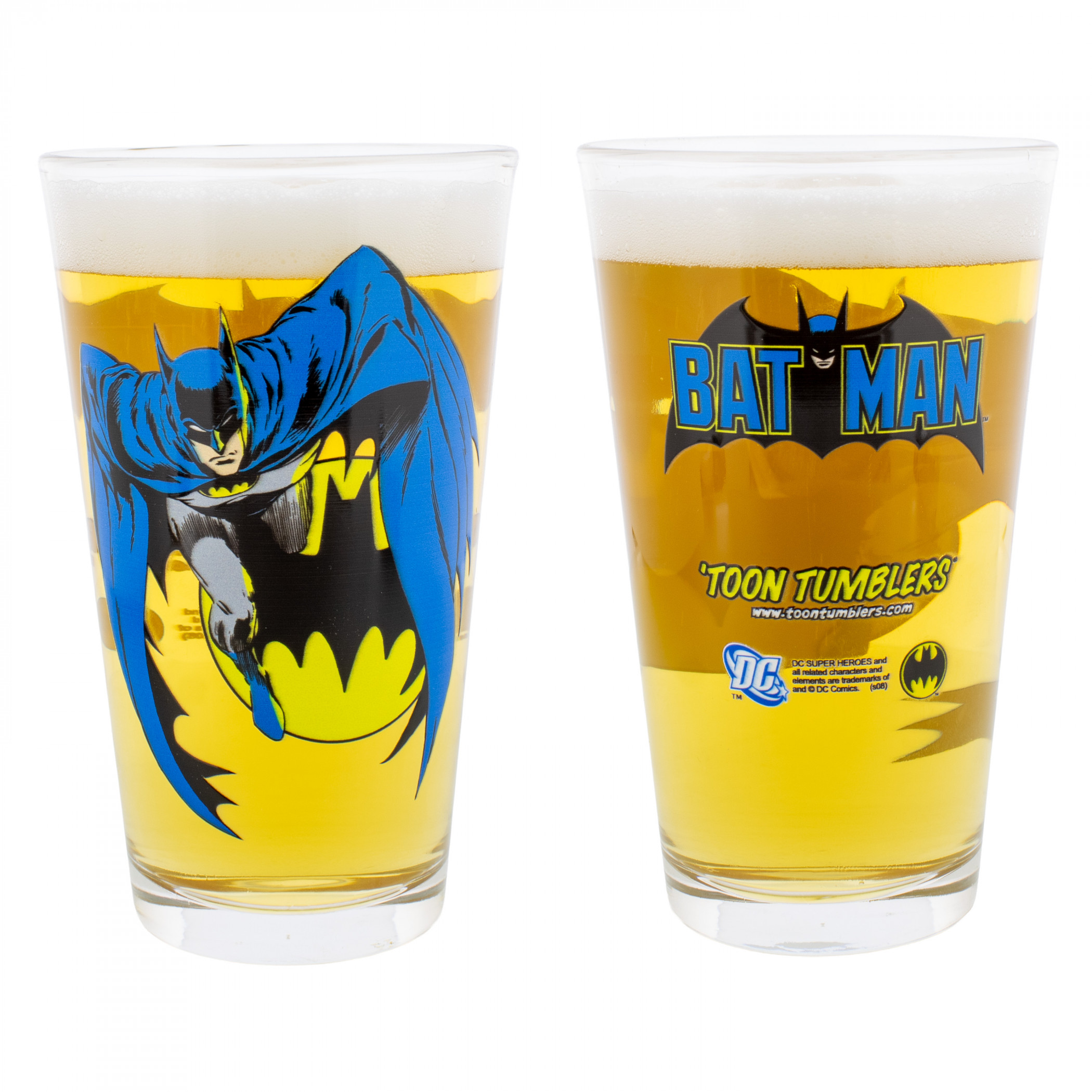 Batman by Neal Adams Pint Glass, Blue