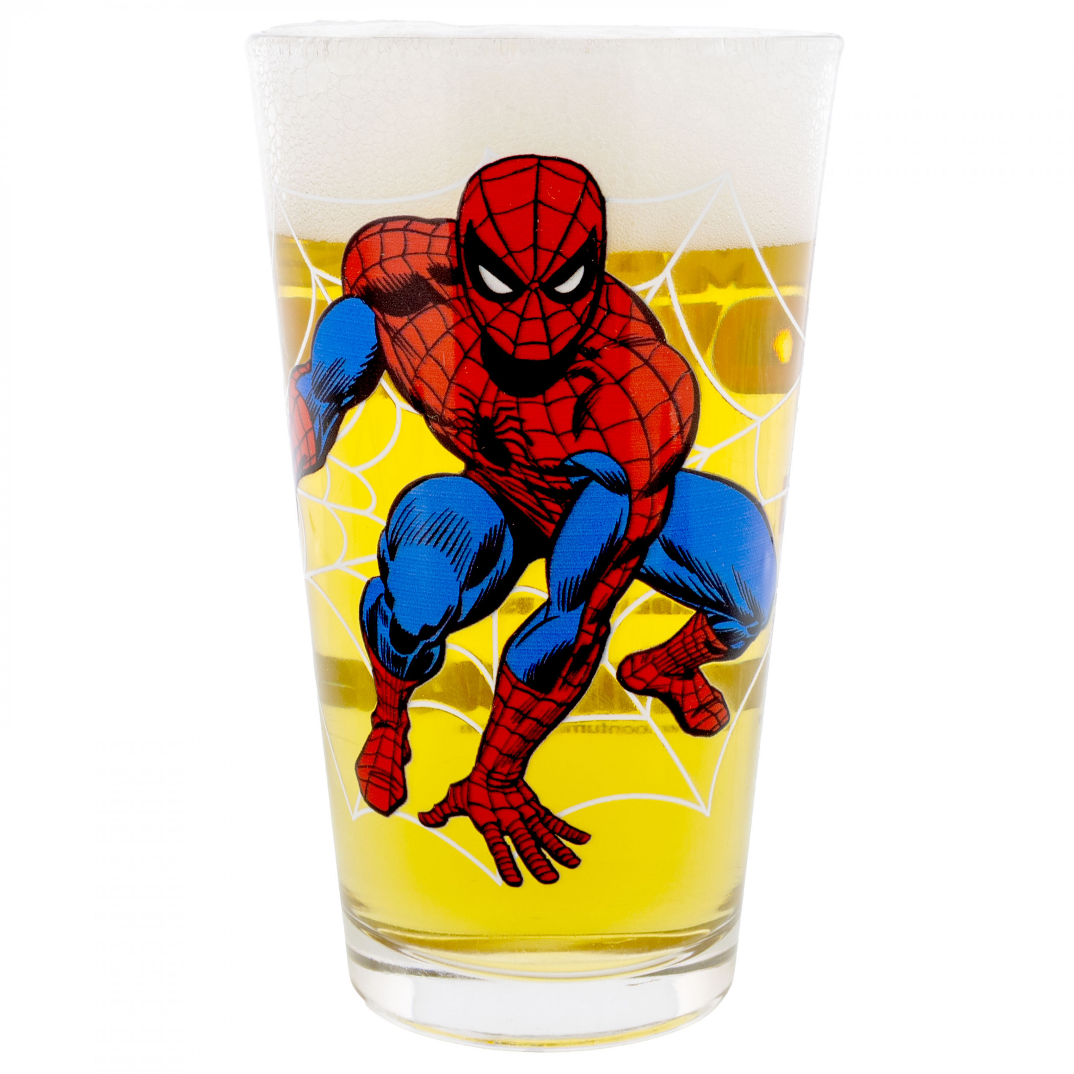 Spider-Man by John Romita Sr. Clear Pint Glass