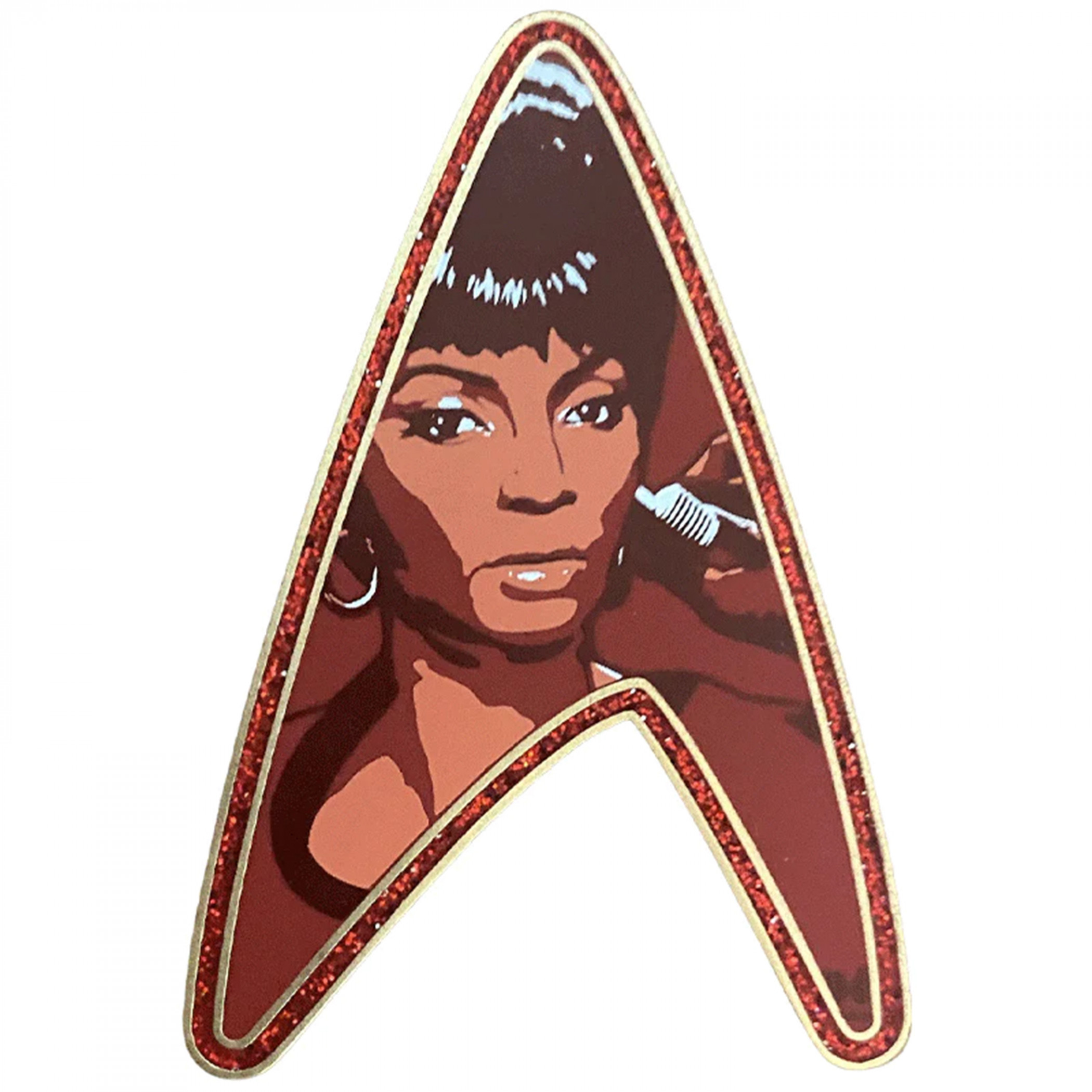 Star Trek Lieutenant Uhura's Delta Pin, Red