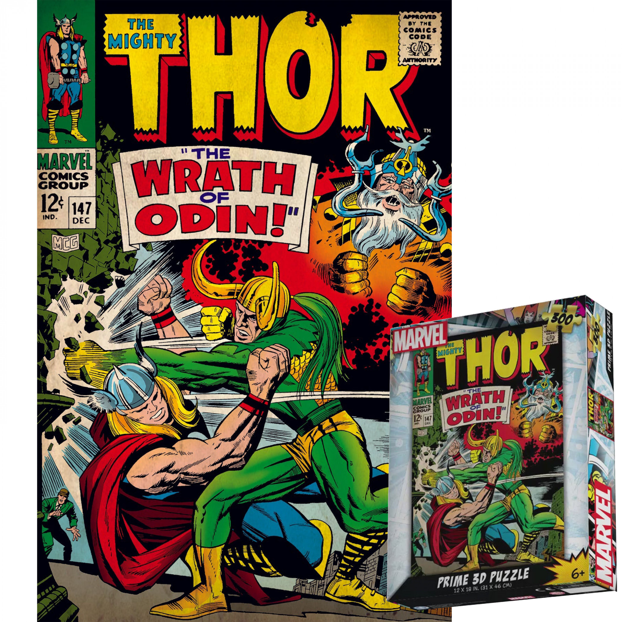 Thor The Wrath of Odin #147 3D Lenticular 300pc Jigsaw Puzzle, Multi-Color