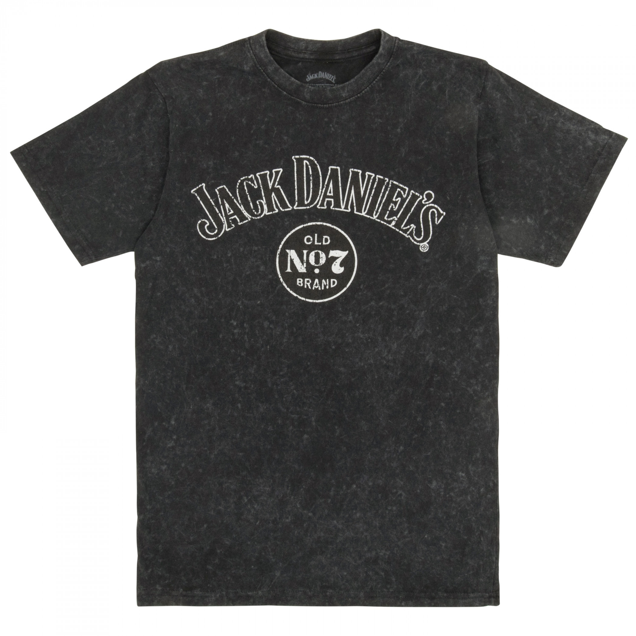 Jack Daniel's Old No.7 Mineral Wash Front and Back Print T-Shirt