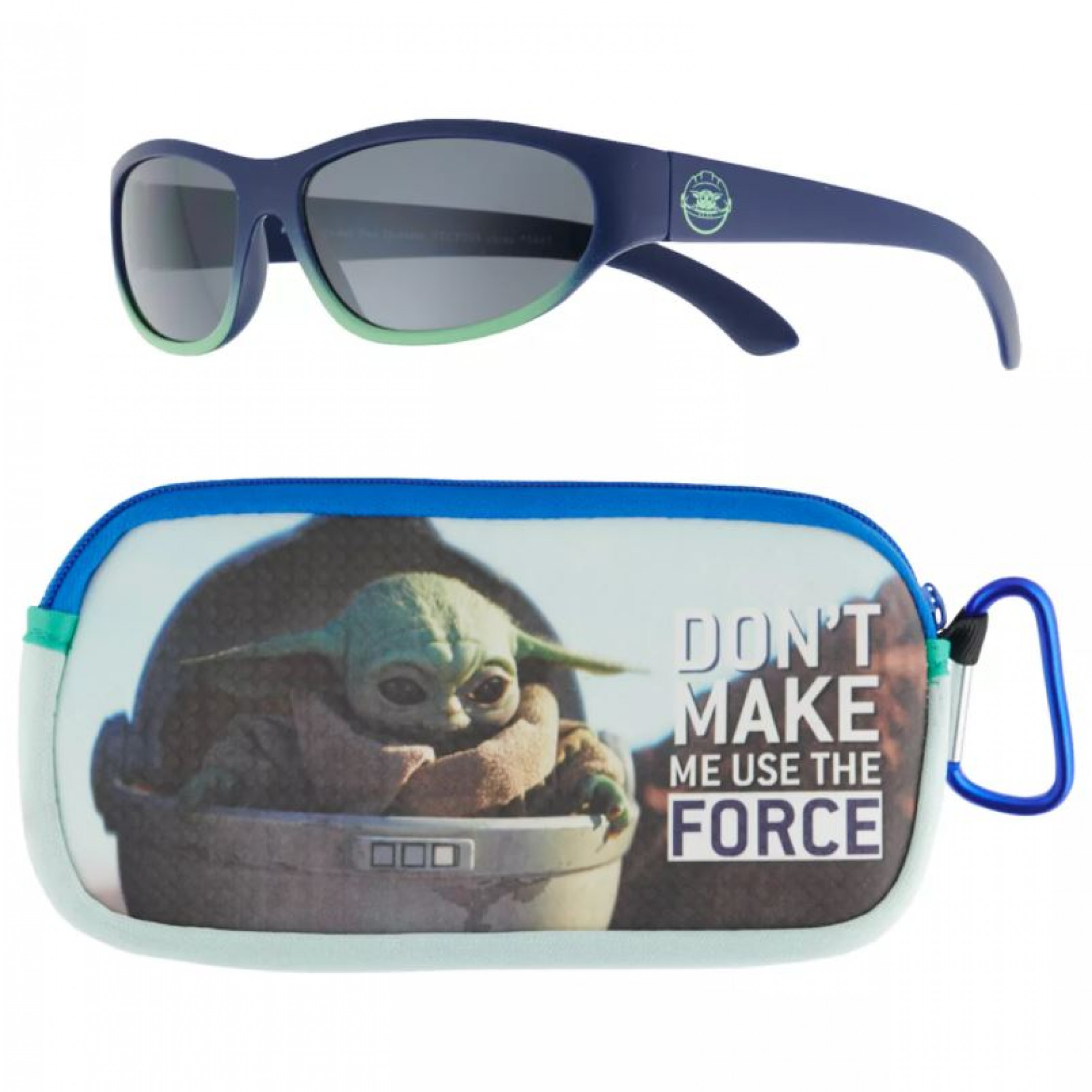 Star Wars The Child Grogu Kids Sunglasses with Carabiner Pouch, Multi-Color