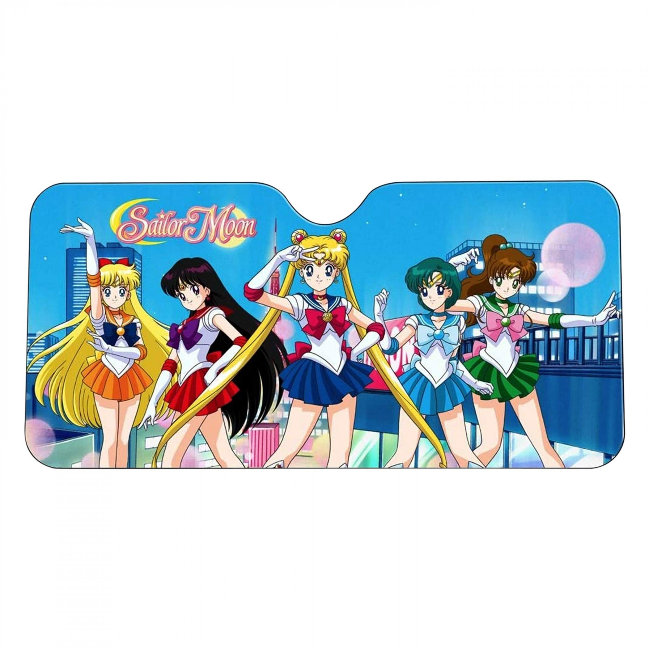 Sailor Moon City Lights Car Sun Shade, Multi-Color