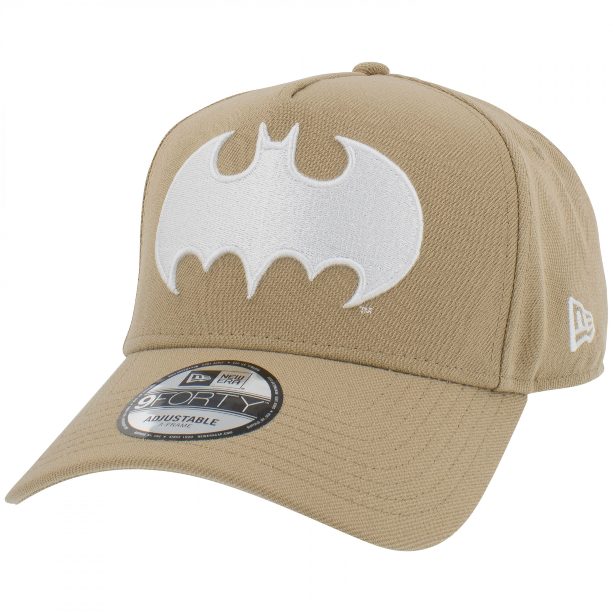 Batman Khaki New Era A-Frame 9Forty Adjustable Hat, Beige