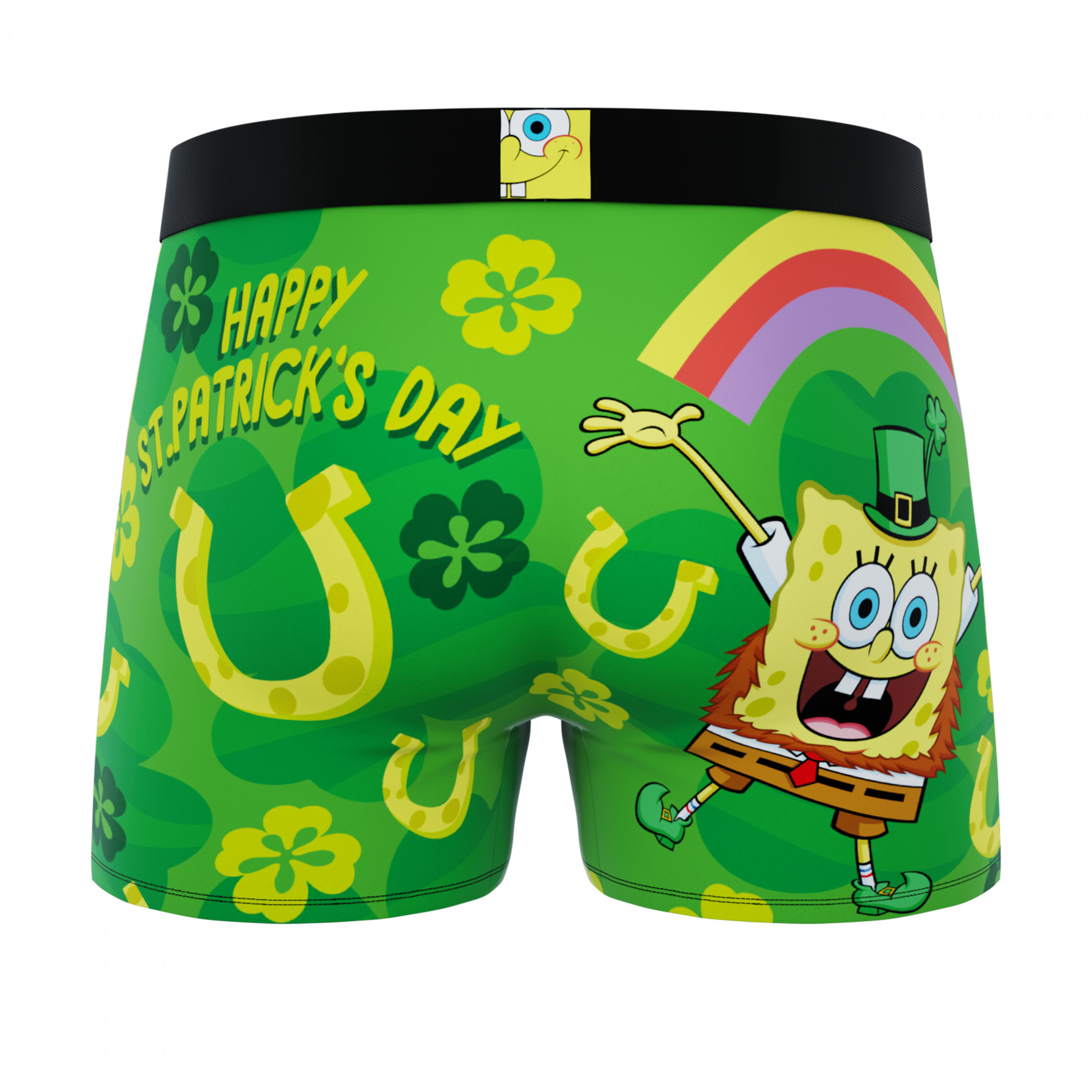 Crazy Boxer SpongeBob SquarePants St. Patrick's Day Boxer Briefs Green - Picture 10 of 25
