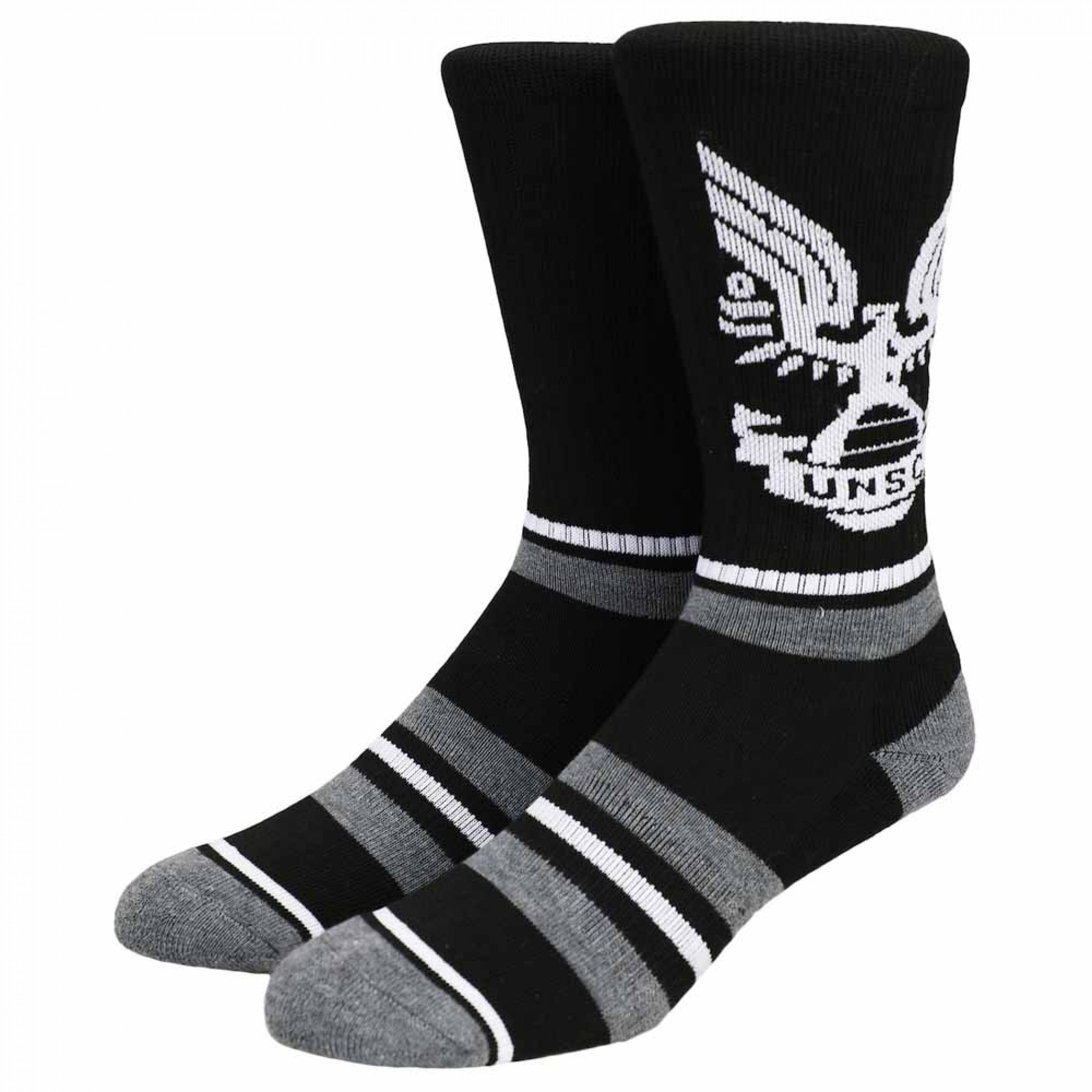 Halo UNSC Icon Crew Socks, Black