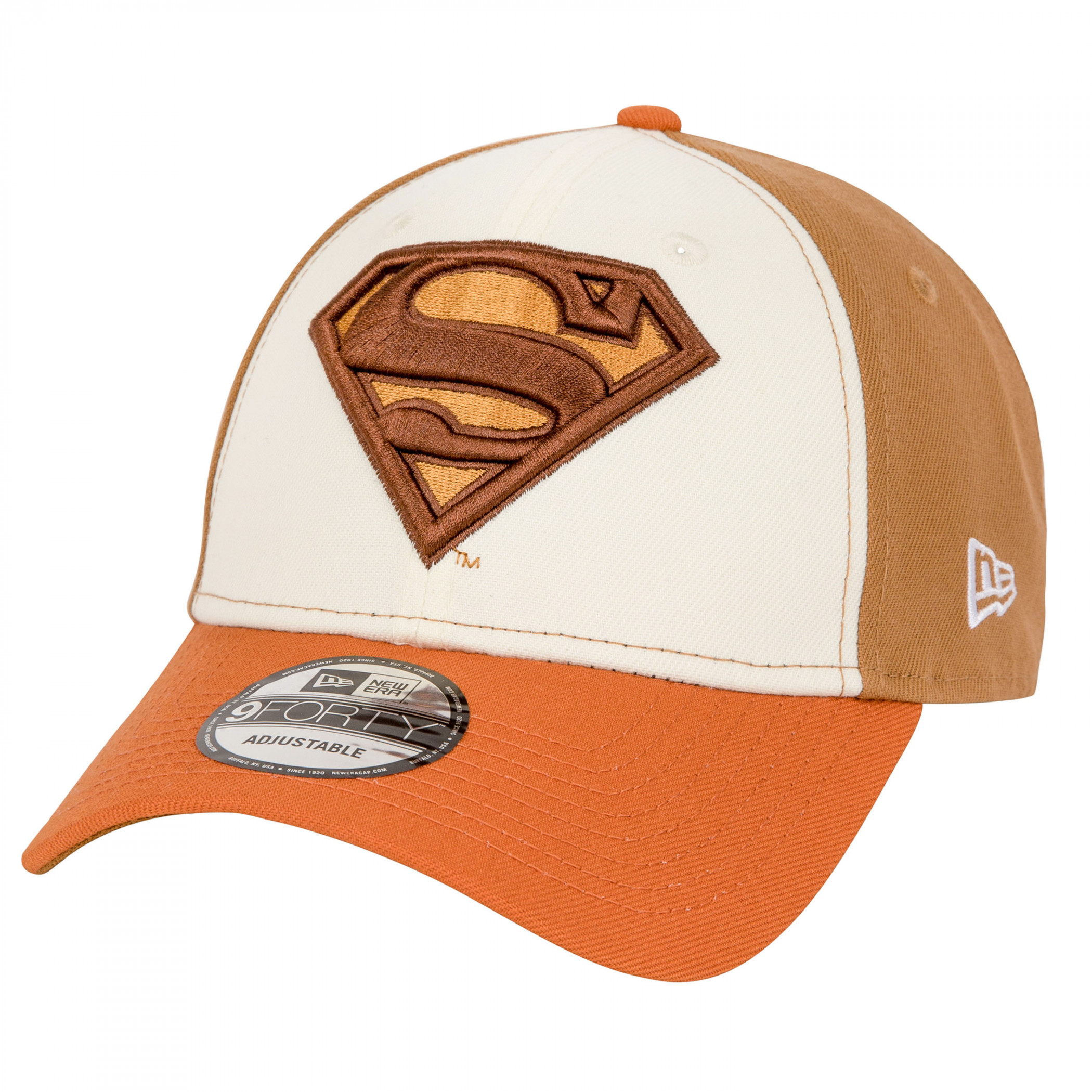 Superman Logo Bronze Colorway New Era 9Forty Adjustable Hat, Multi-Color