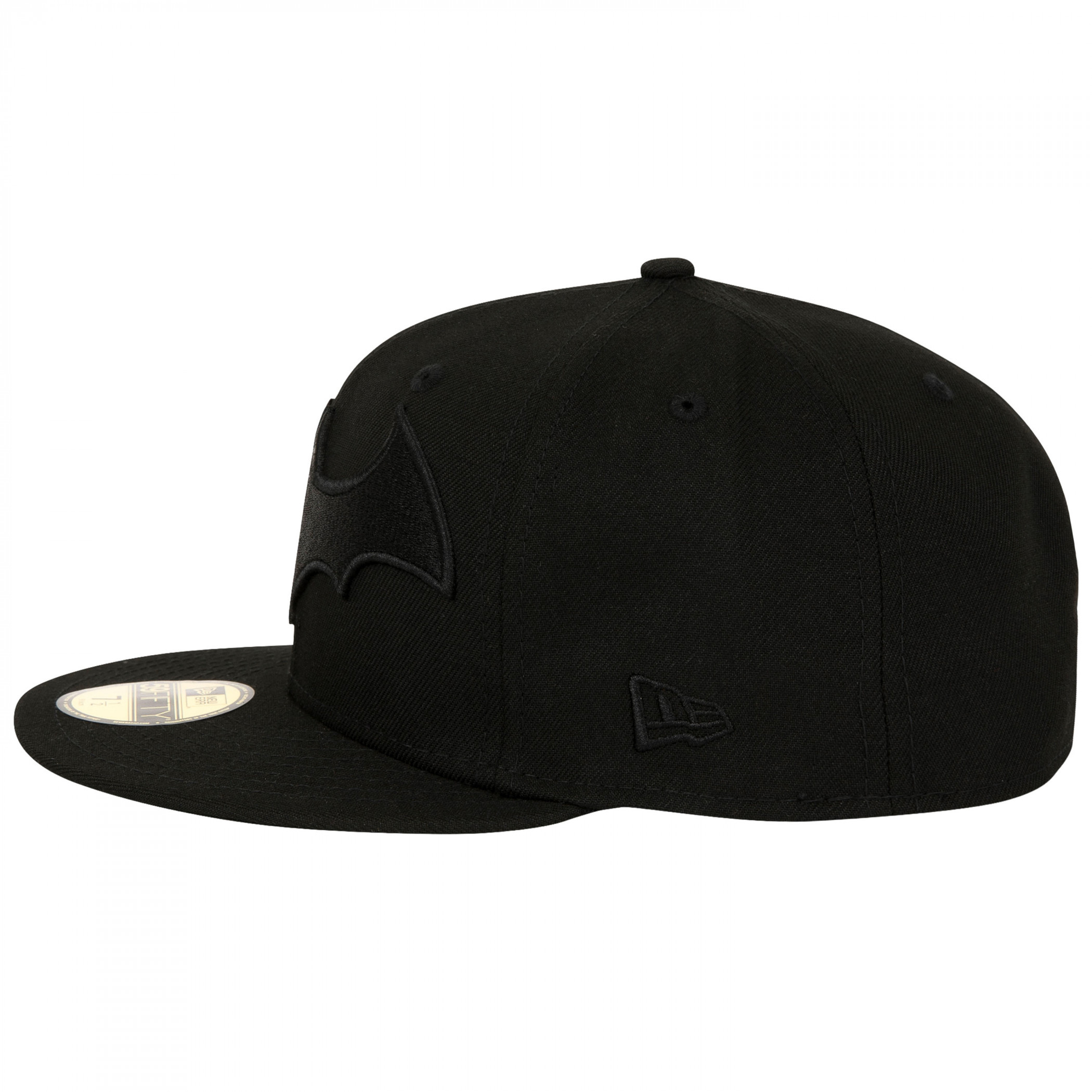 Batman Hush Logo Black on Black Colorway New Era 59Fifty Fitted Hat Black - 第 9/60 張圖片