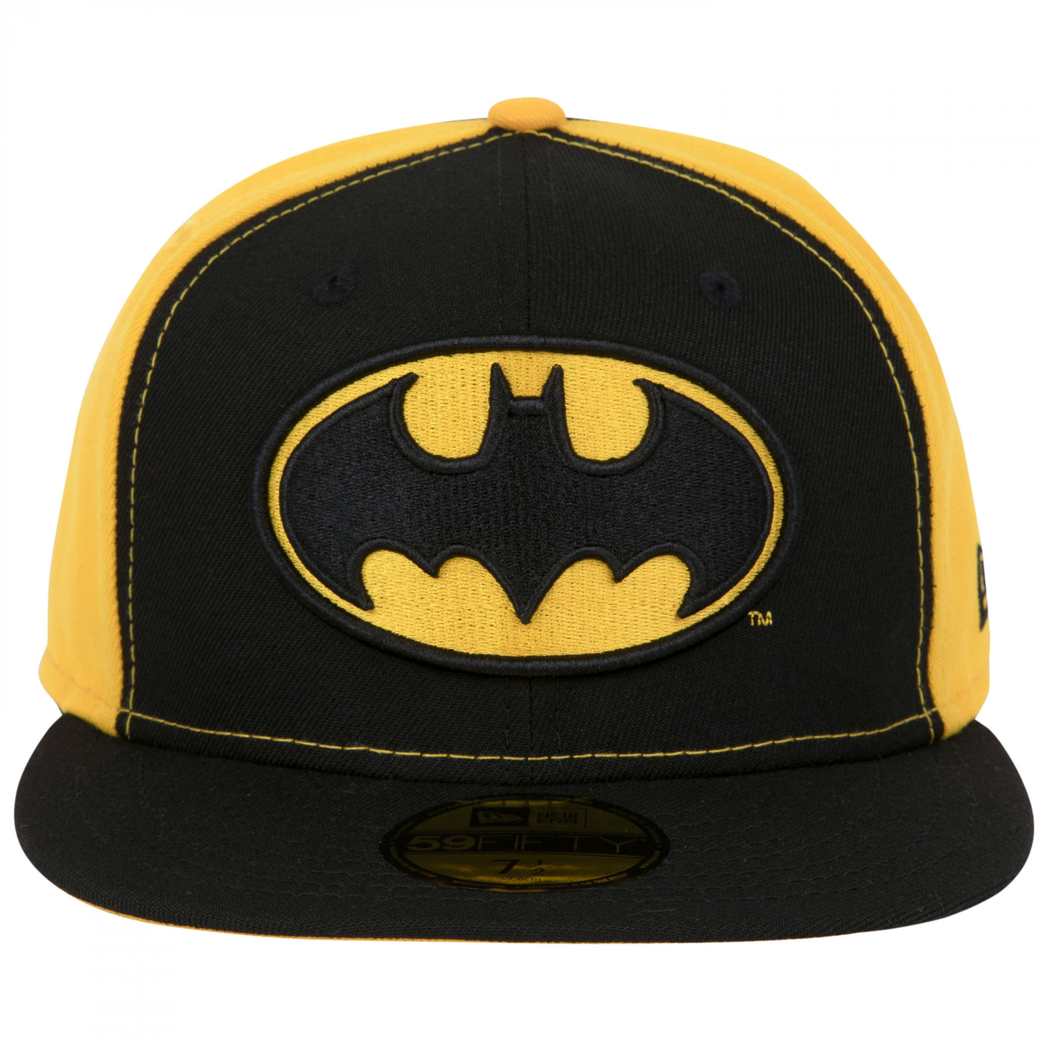 New Era Superman Gold Logo Black Colorway 59Fifty Fitted Hat (7 1