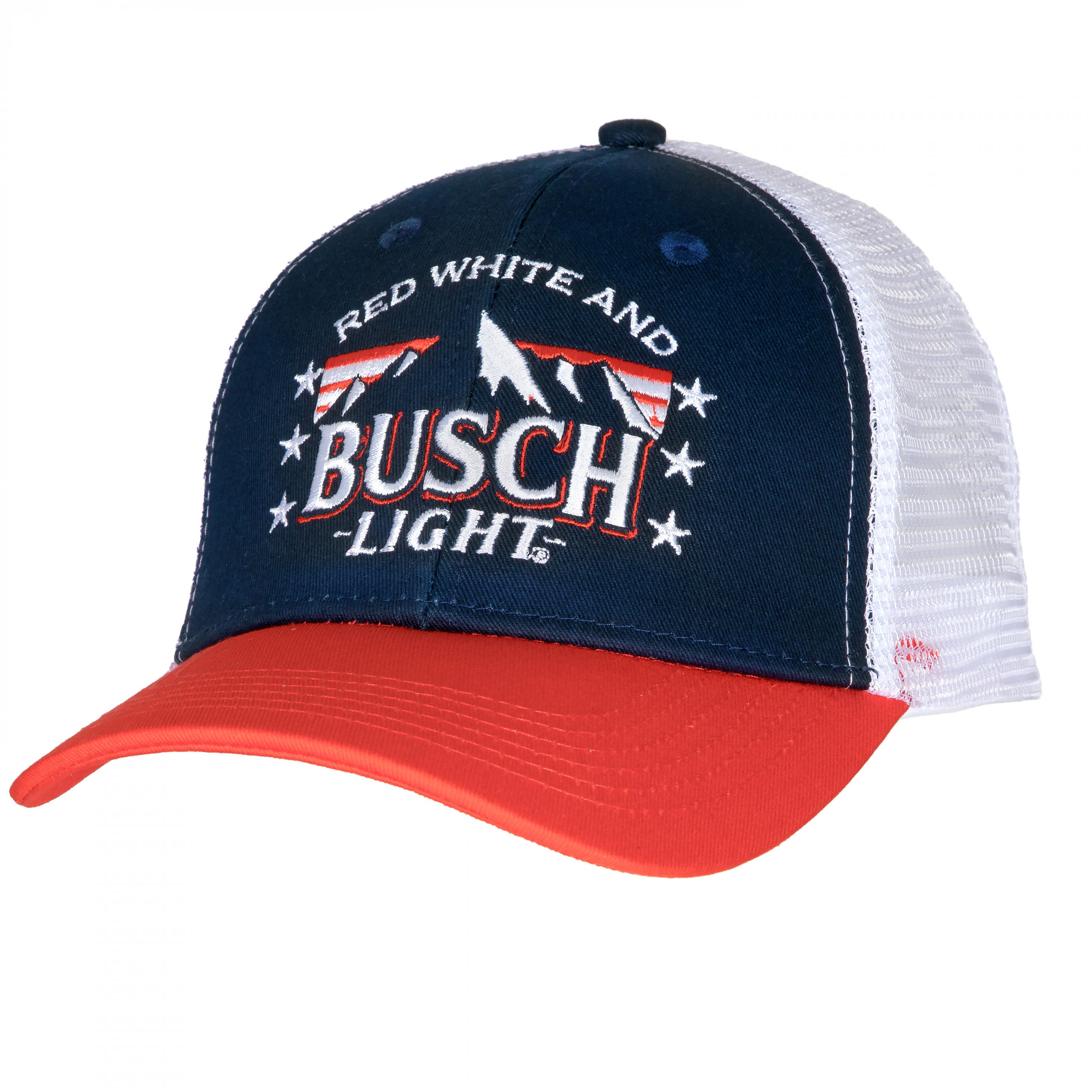 Busch Red White and Busch Light Snapback Cap
