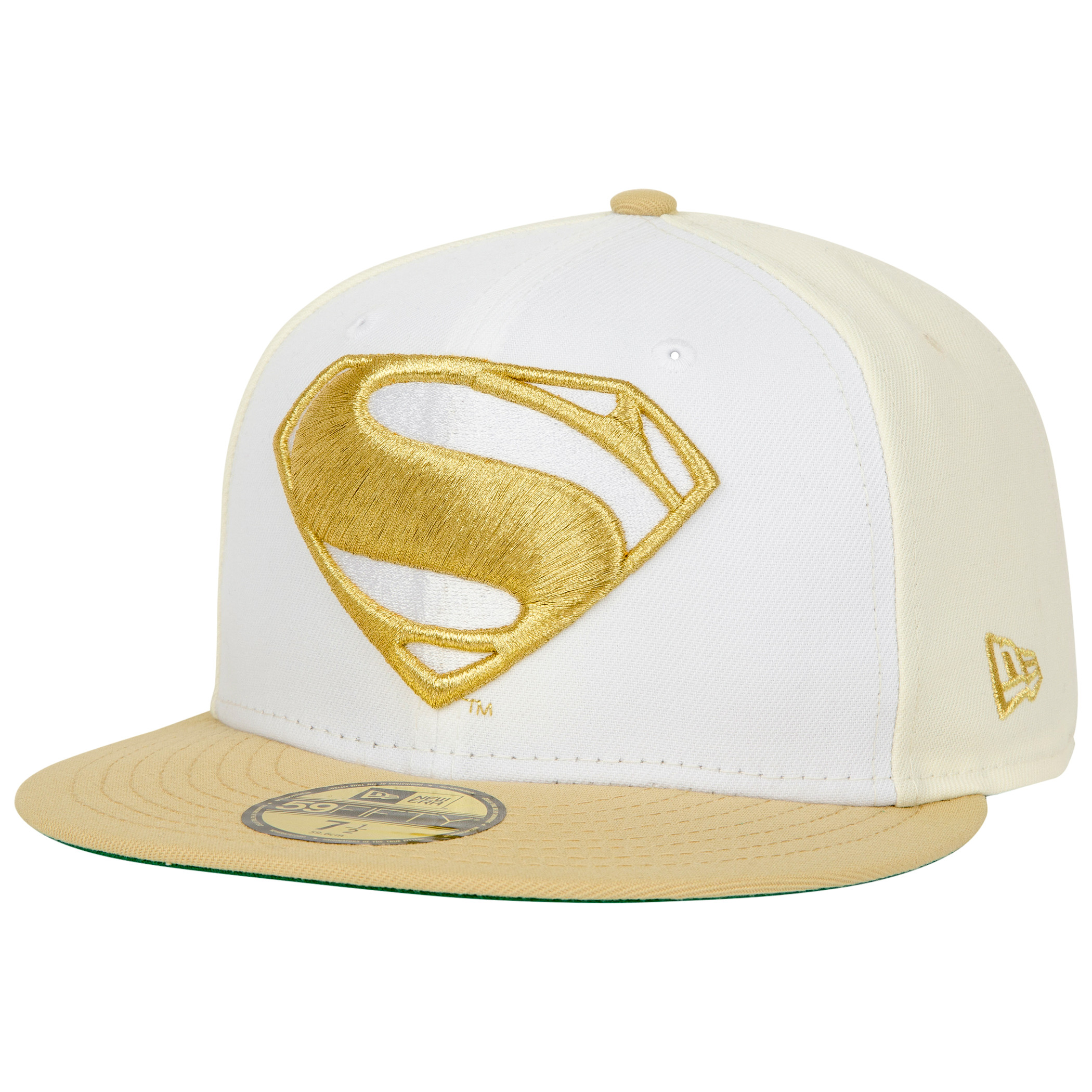 New Era Superman Gold Logo Black Colorway 59Fifty Fitted Hat (7 1