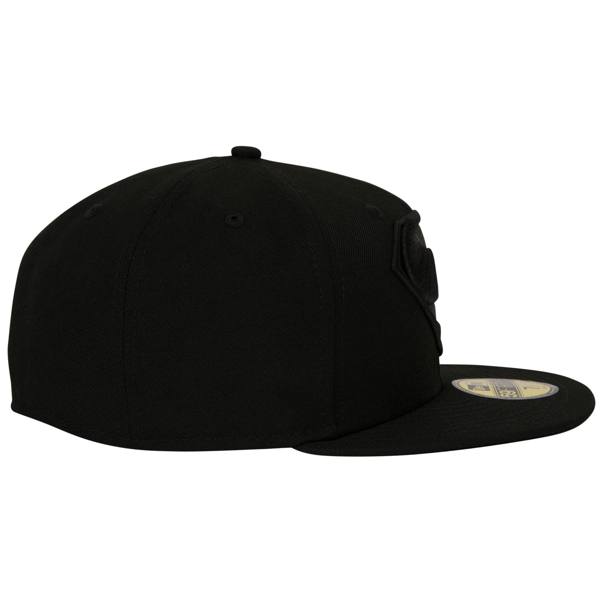 Superman Justice League Logo Black on Black New Era 59Fifty Fitted Hat Black - 第 10/60 張圖片