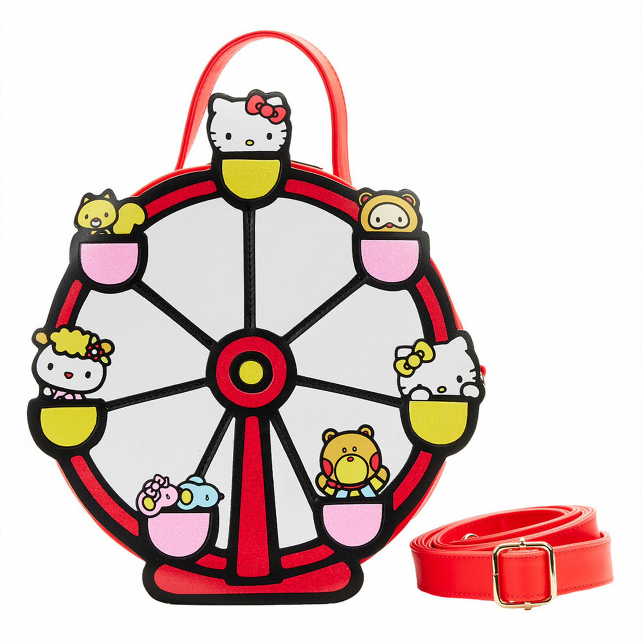 Sanrio Hello Kitty and Friends Carnival Crossbody Bag by Loungefly, Red