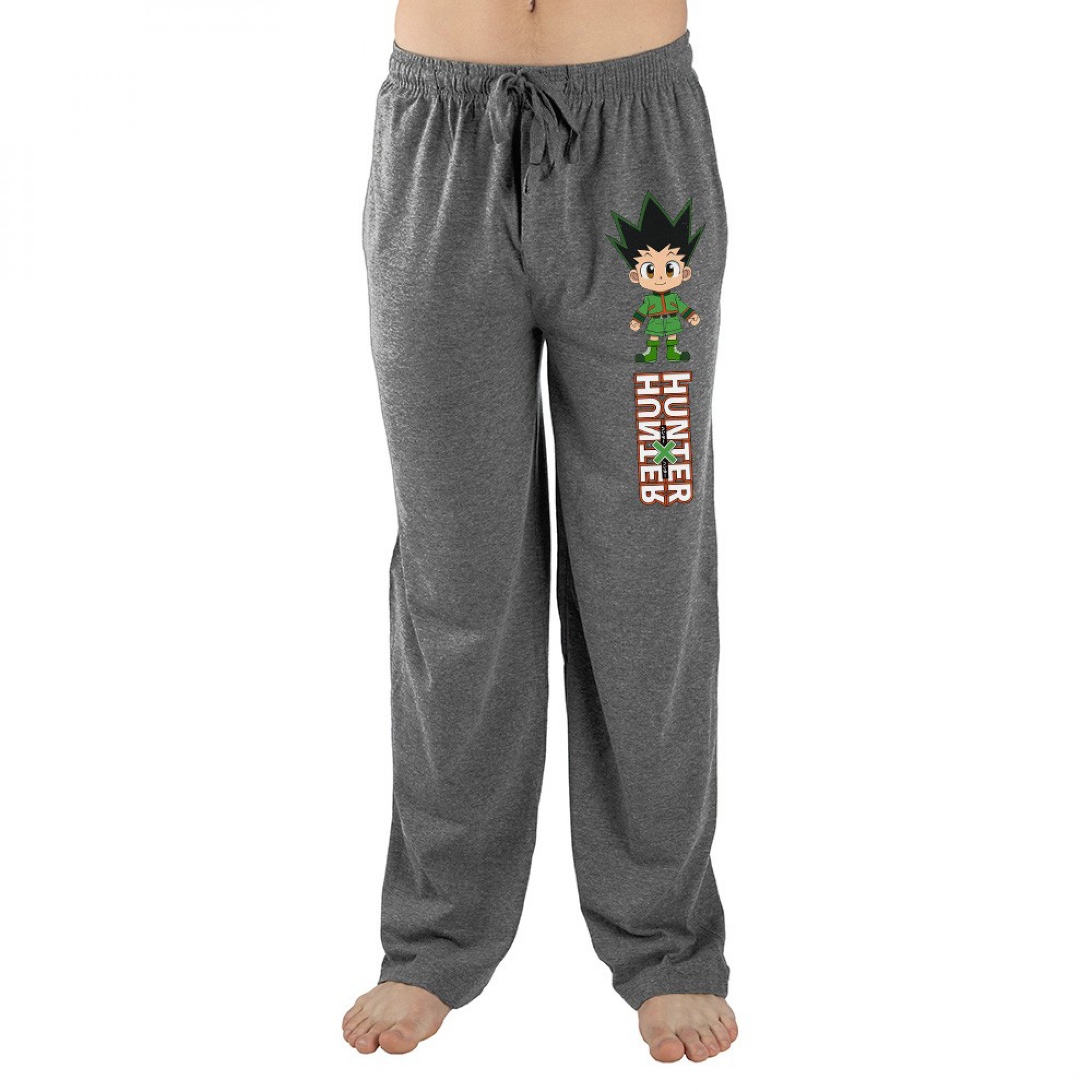 Hunter x Hunter Gon Freecss Character with Logo Sleep Pants, Grey