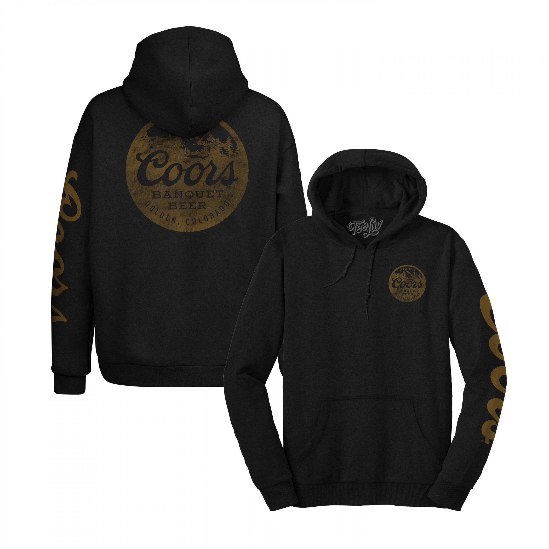 Coors Banquet Golden Colorado Front  Back and Sleeve Print Hoodie