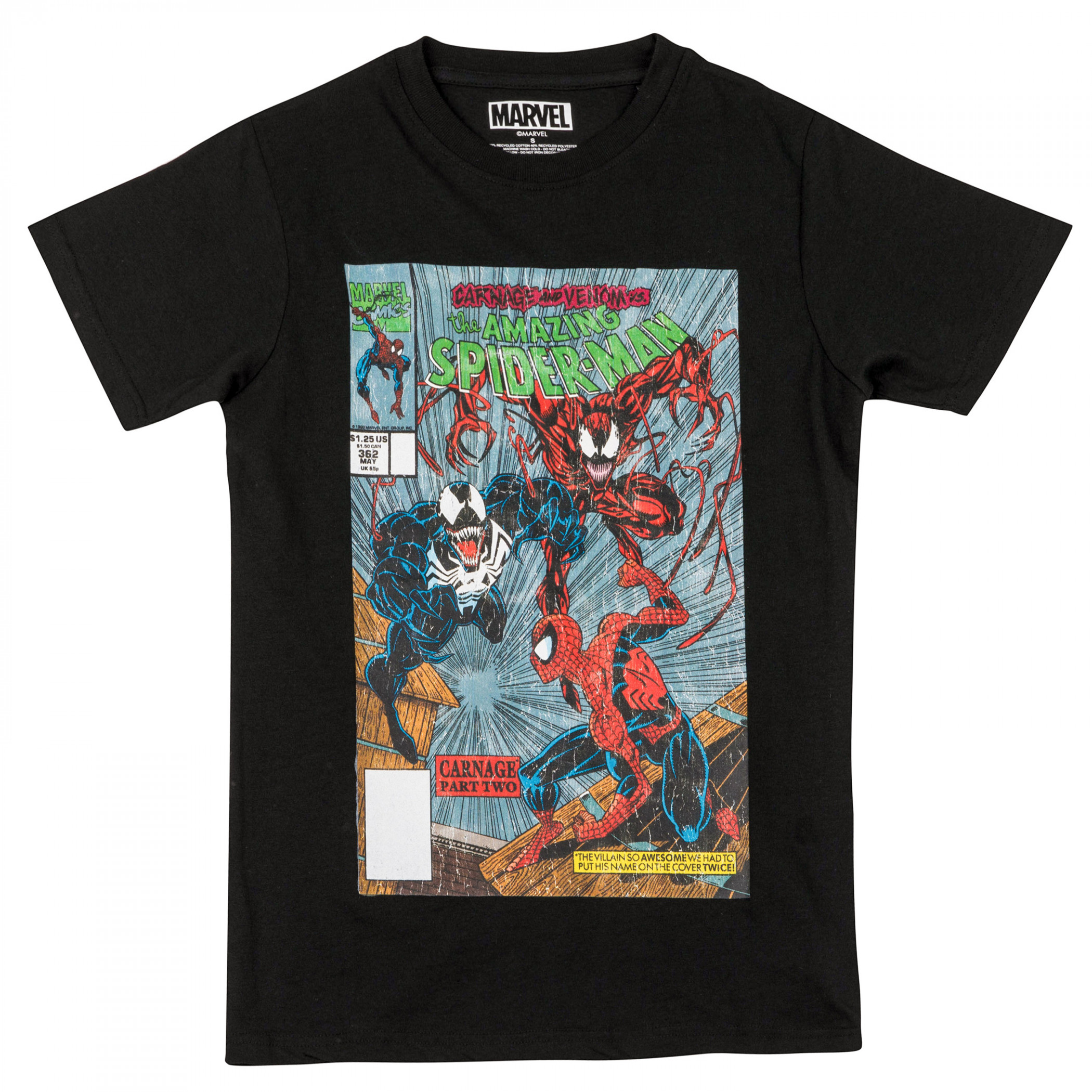 Spider-Man Venom and Carnage #362 Cover T-Shirt, Black