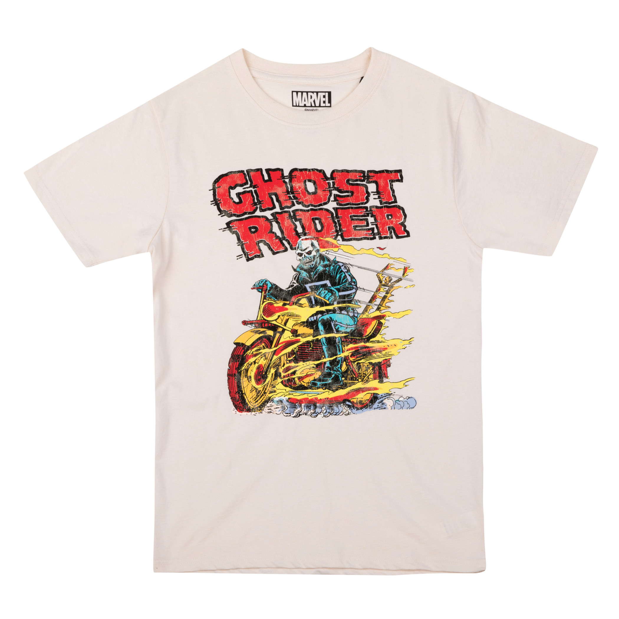 Ghost Rider Biking T-Shirt, Beige