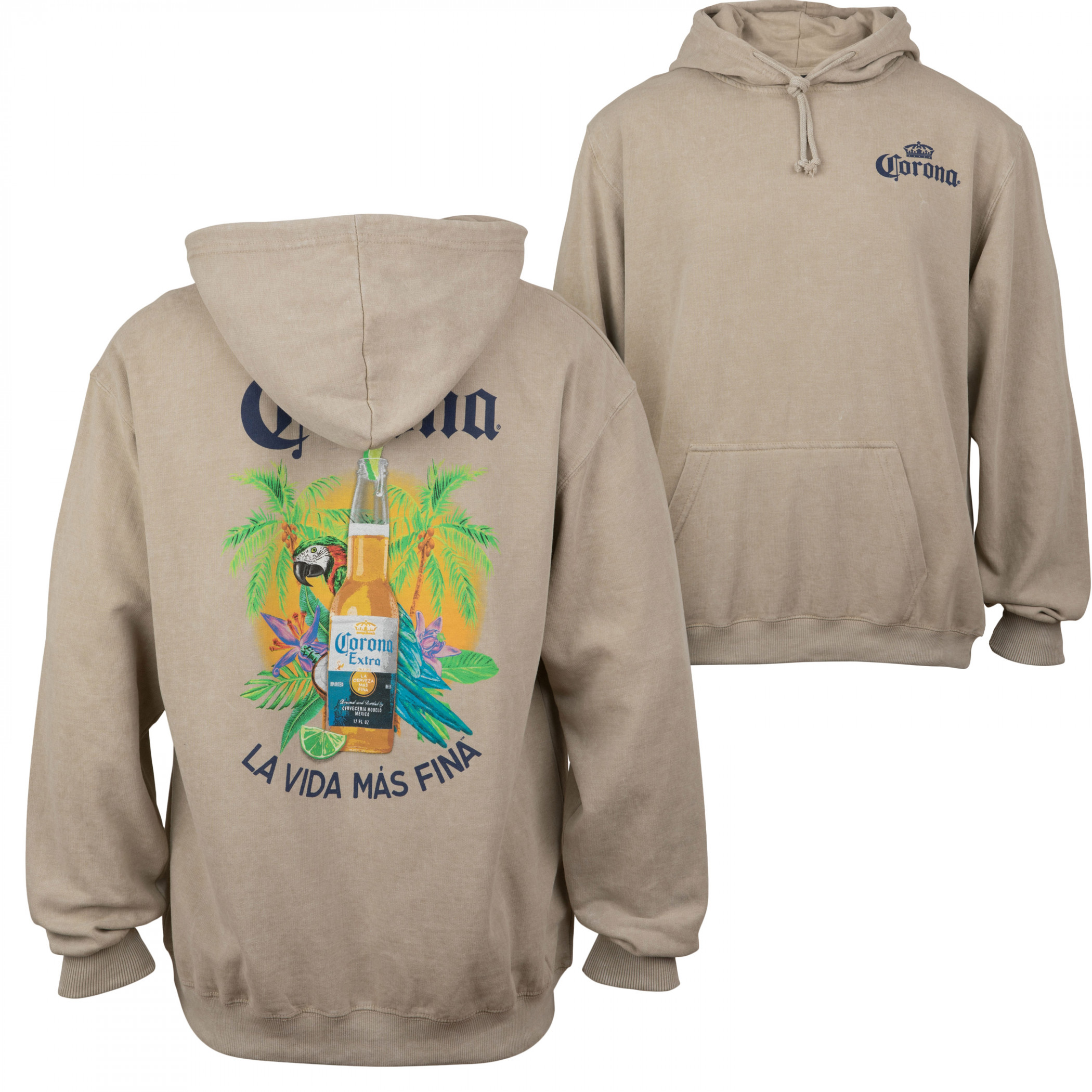 Mexican Corona Dude Drinking Beer Pullover Hoodie