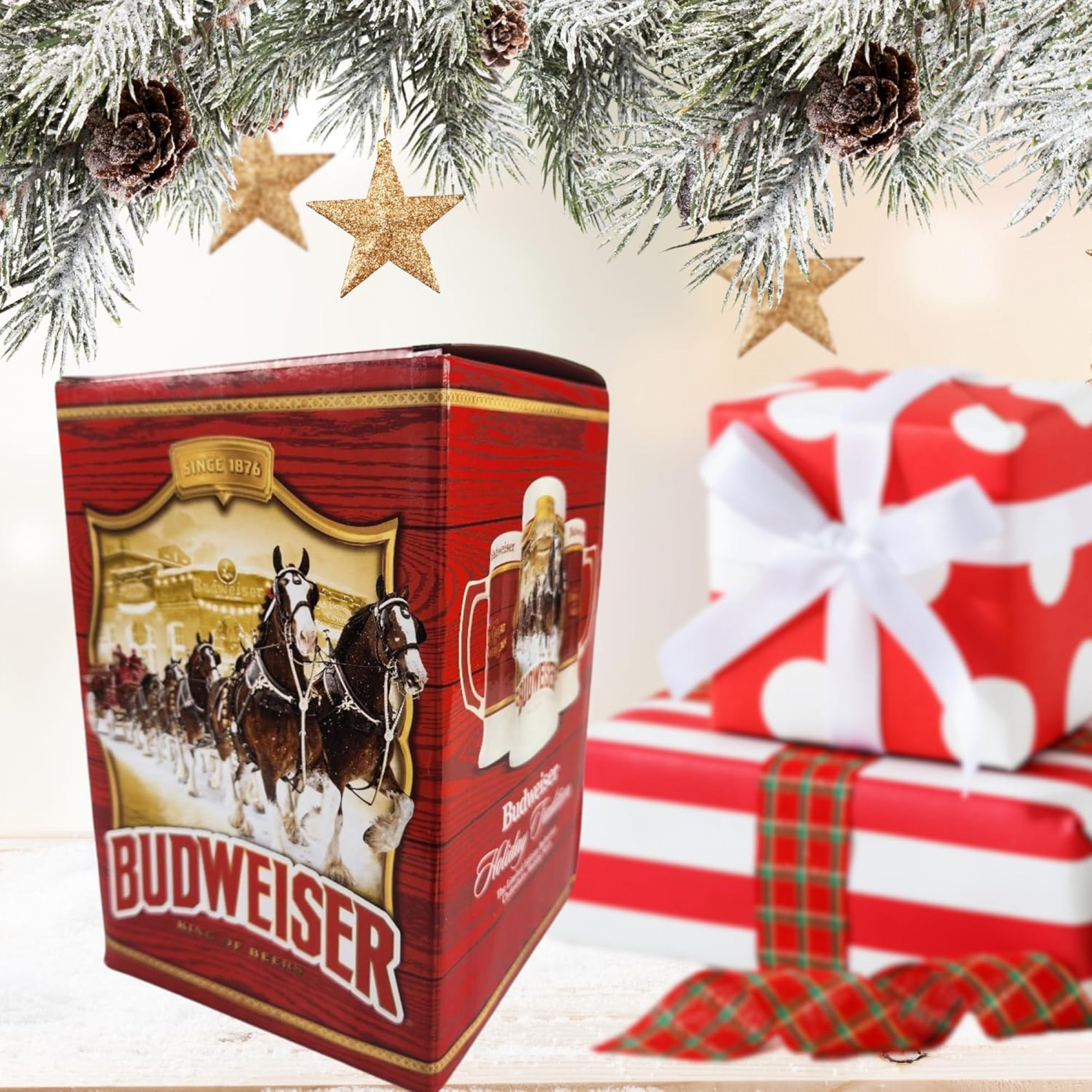 Budweiser Limited-Edition 2024 Holiday Stein Ceramic Stein