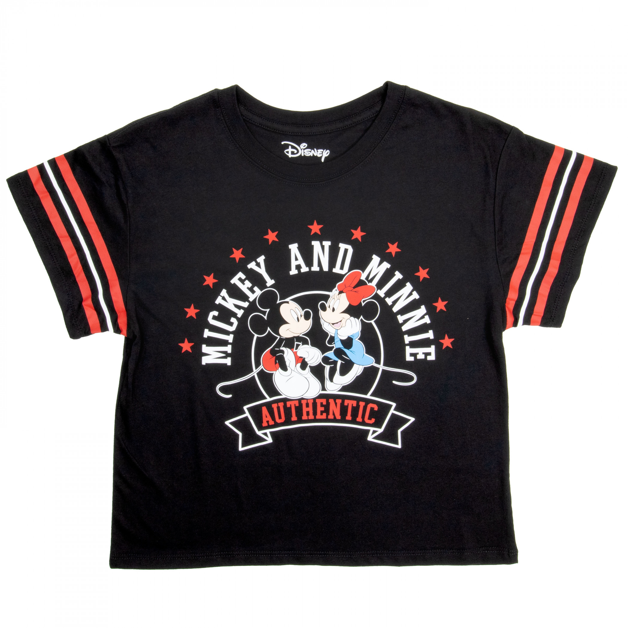 Mickey and Minnie Mouse Authentic 1928 Junior's Hockey Shirt Black - Picture 6 of 15