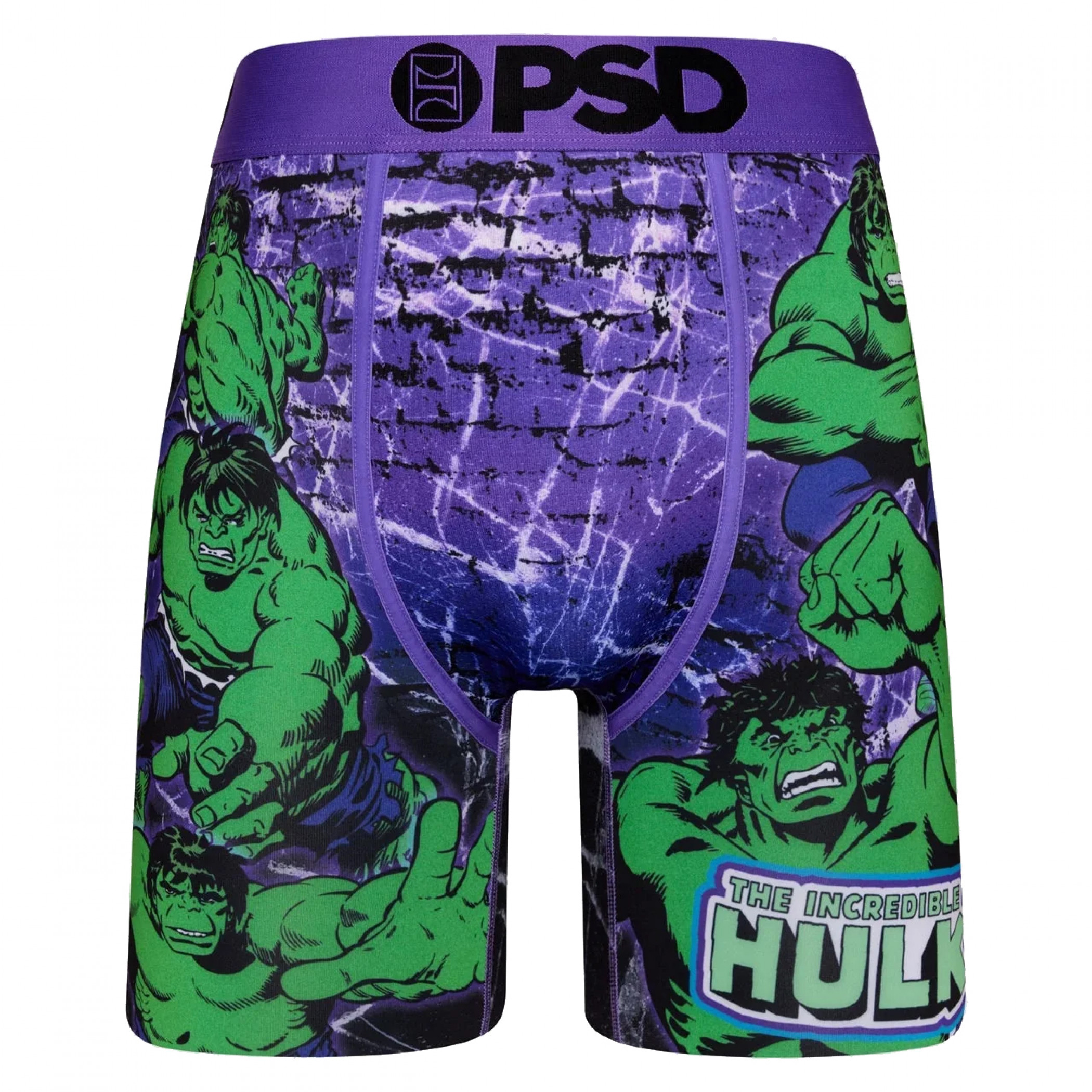 The Incredible Hulk Comic Poses PSD Boxer Briefs, Multi-Color