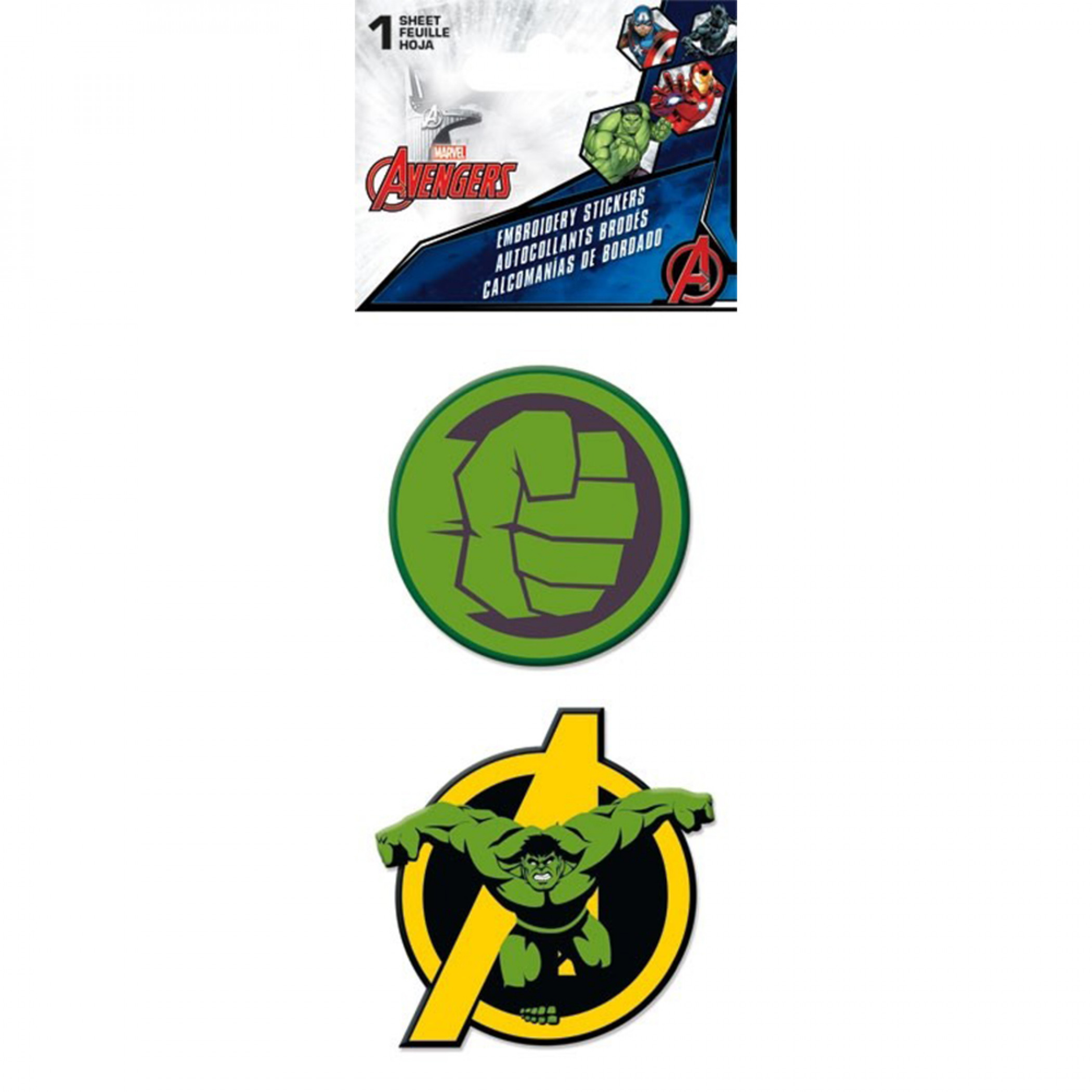 The Incredible Hulk Symbols Embroidered Stickers, Multi-Color