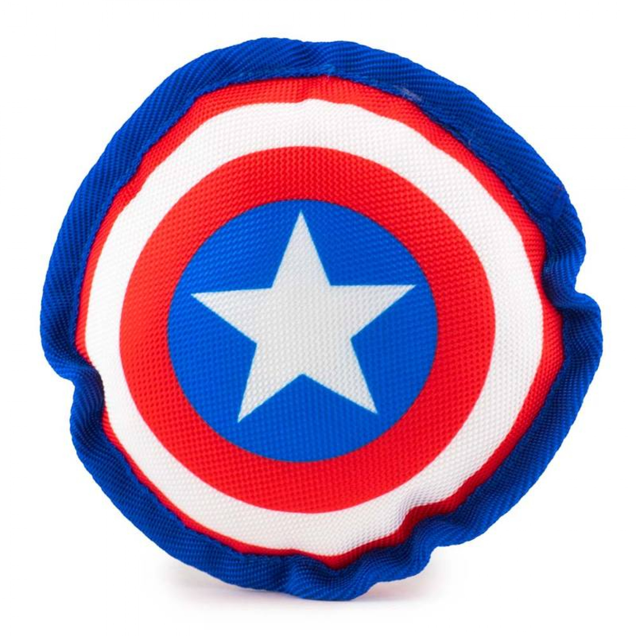 Marvel Comics Captain America Shield Ballistic Squeaker Dog Toy, Multi-Color