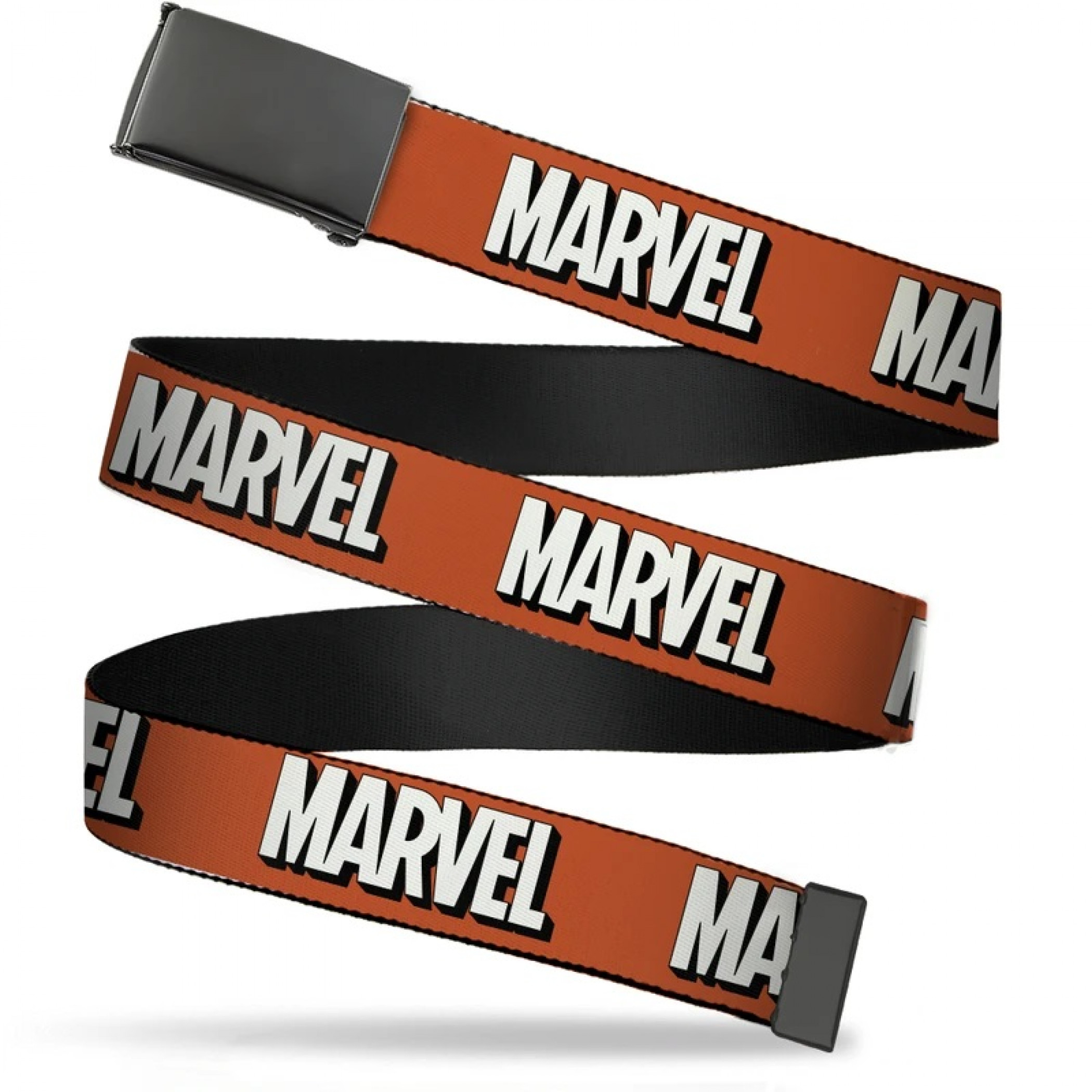 Marvel Shadow Logo Scattered Webbing Belt, Red