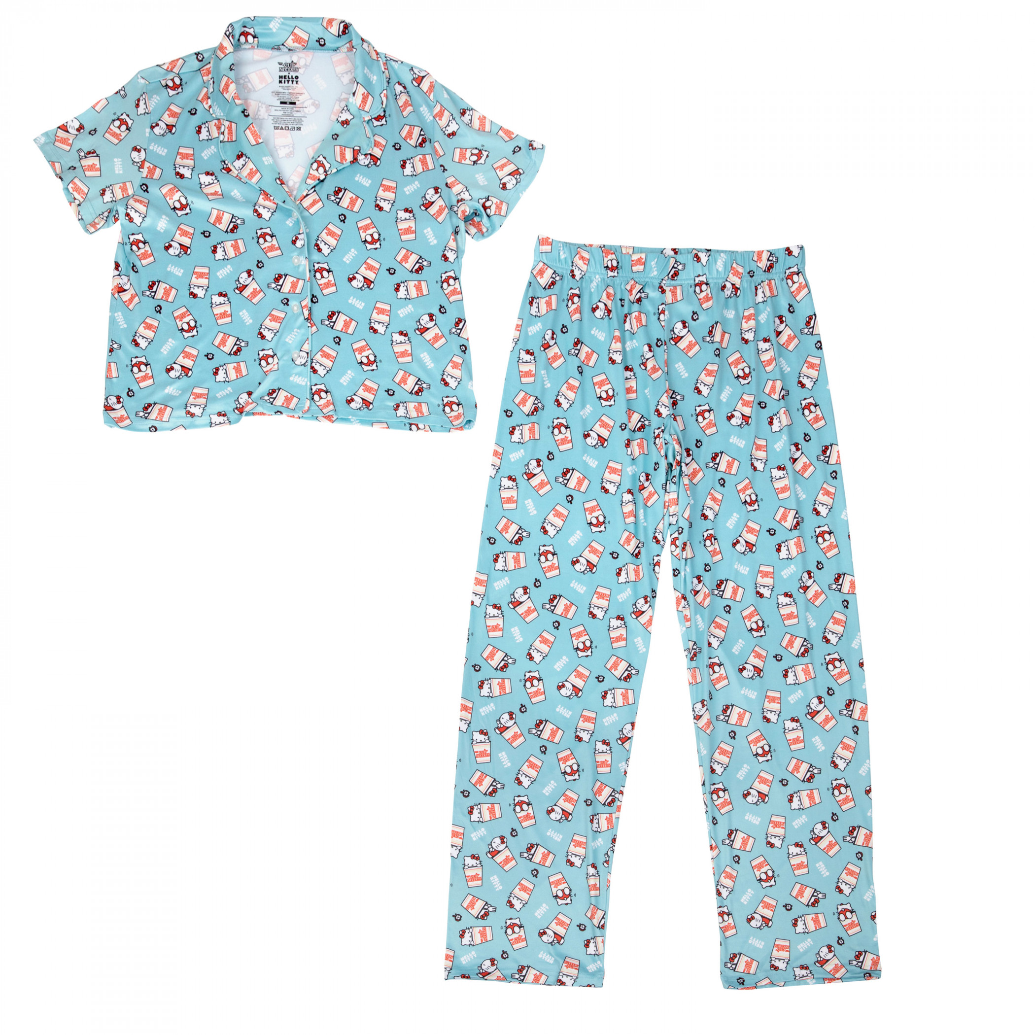 Hello Kitty Sanrio x Nissin Cup Noodles Pajamas Set, Blue