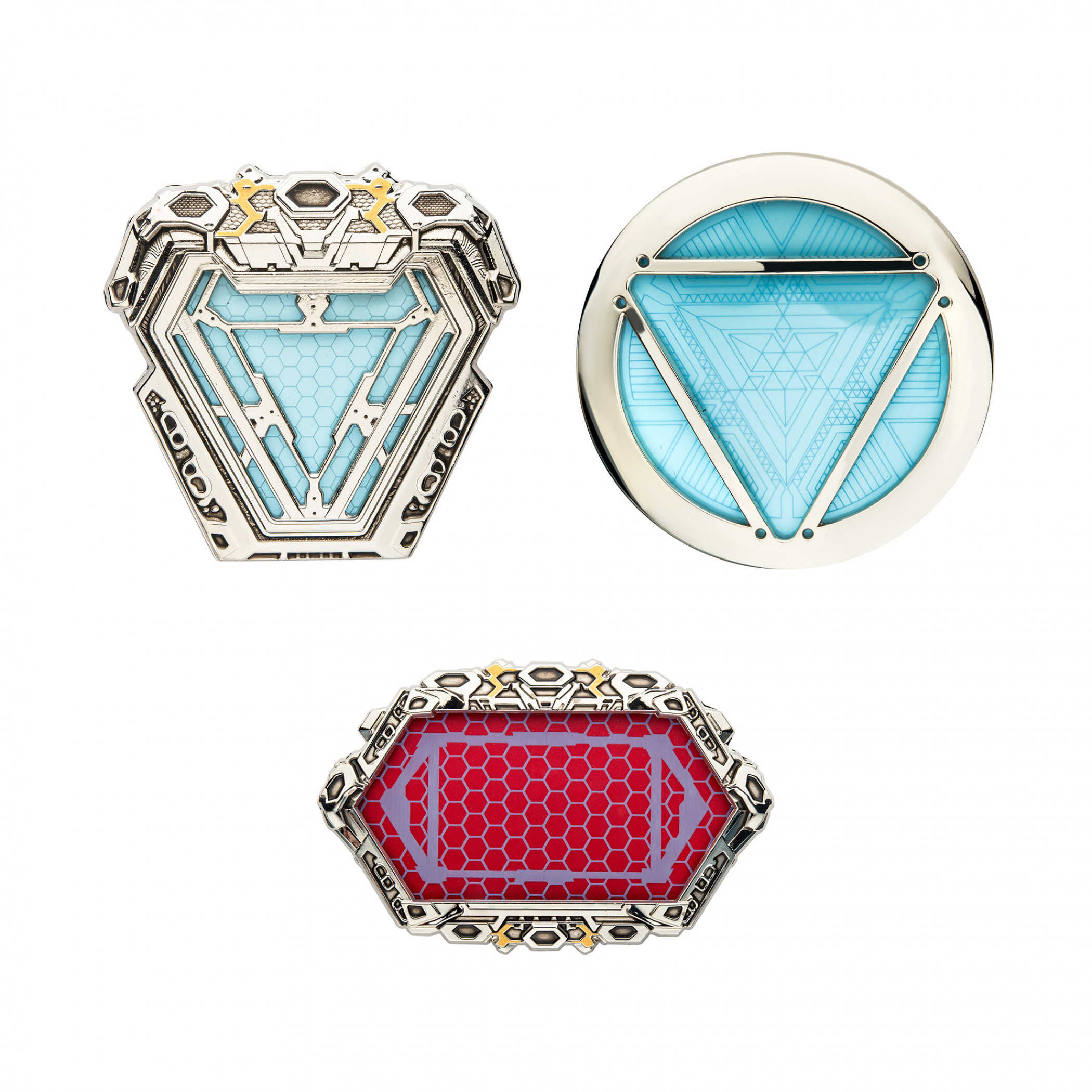 Iron Man Light Up Arc Reactor Lapel Pin Set, Multi-Color