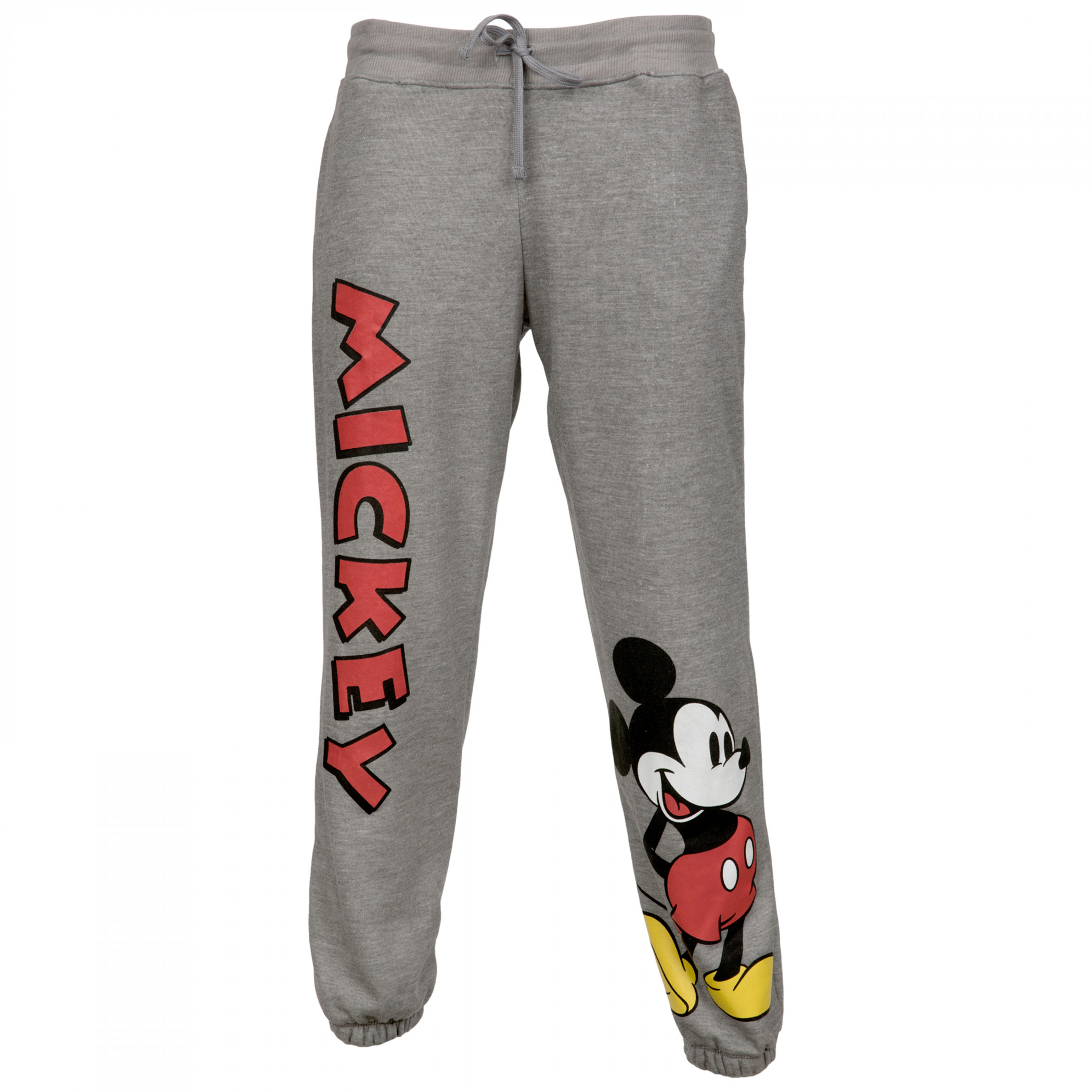 Disney Mickey Mouse Classic Retro Art Junior's Joggers Grey - Picture 8 of 35