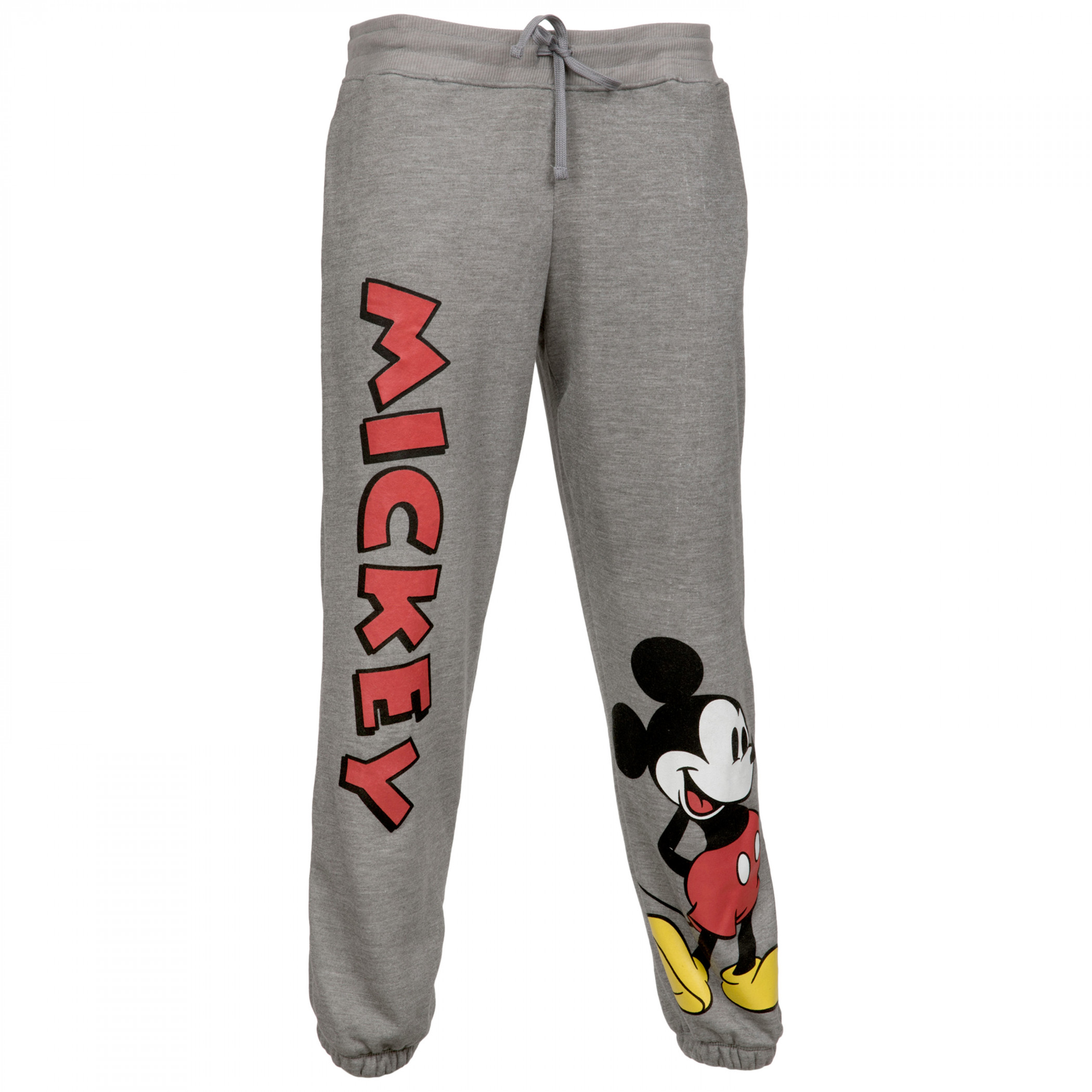 Disney Mickey Mouse Classic Retro Art Junior's Joggers Grey - Picture 10 of 35