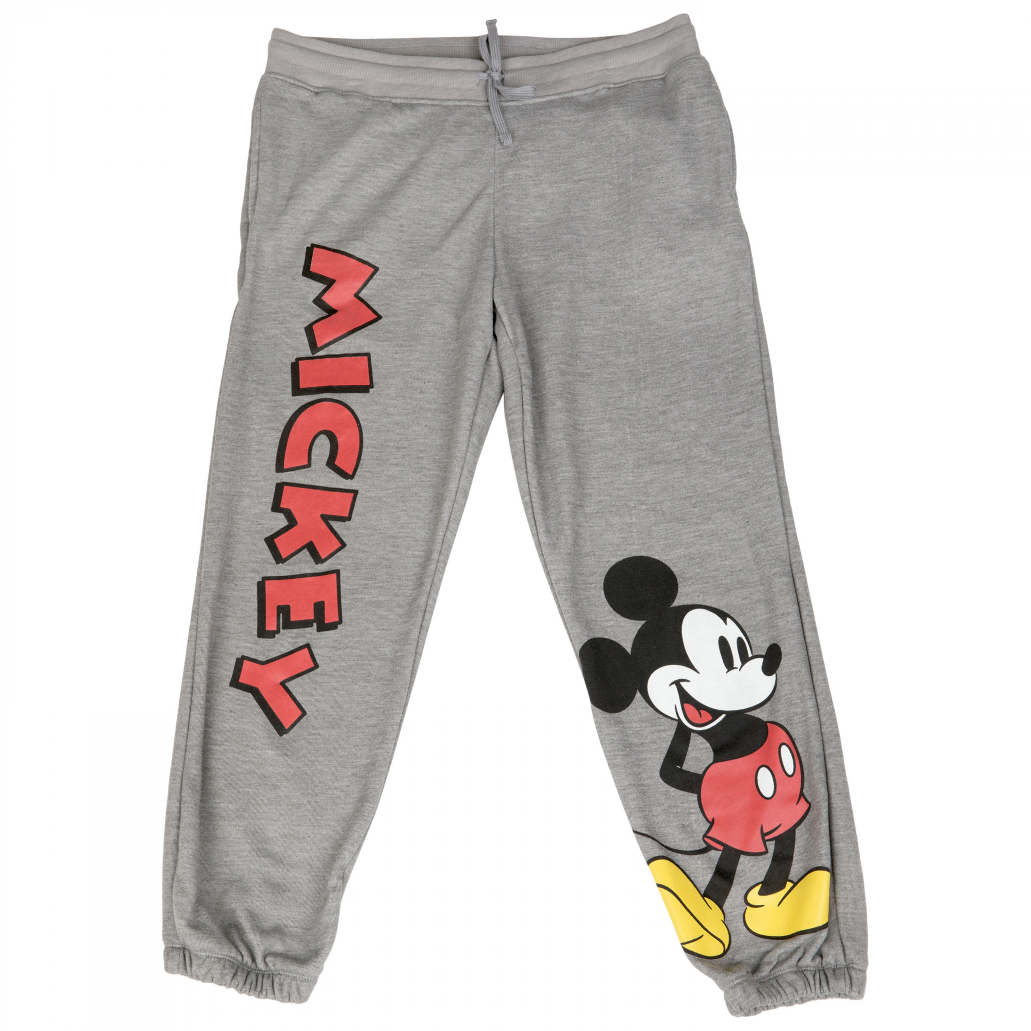 Disney Mickey Mouse Classic Retro Art Junior's Joggers Grey - Picture 11 of 35