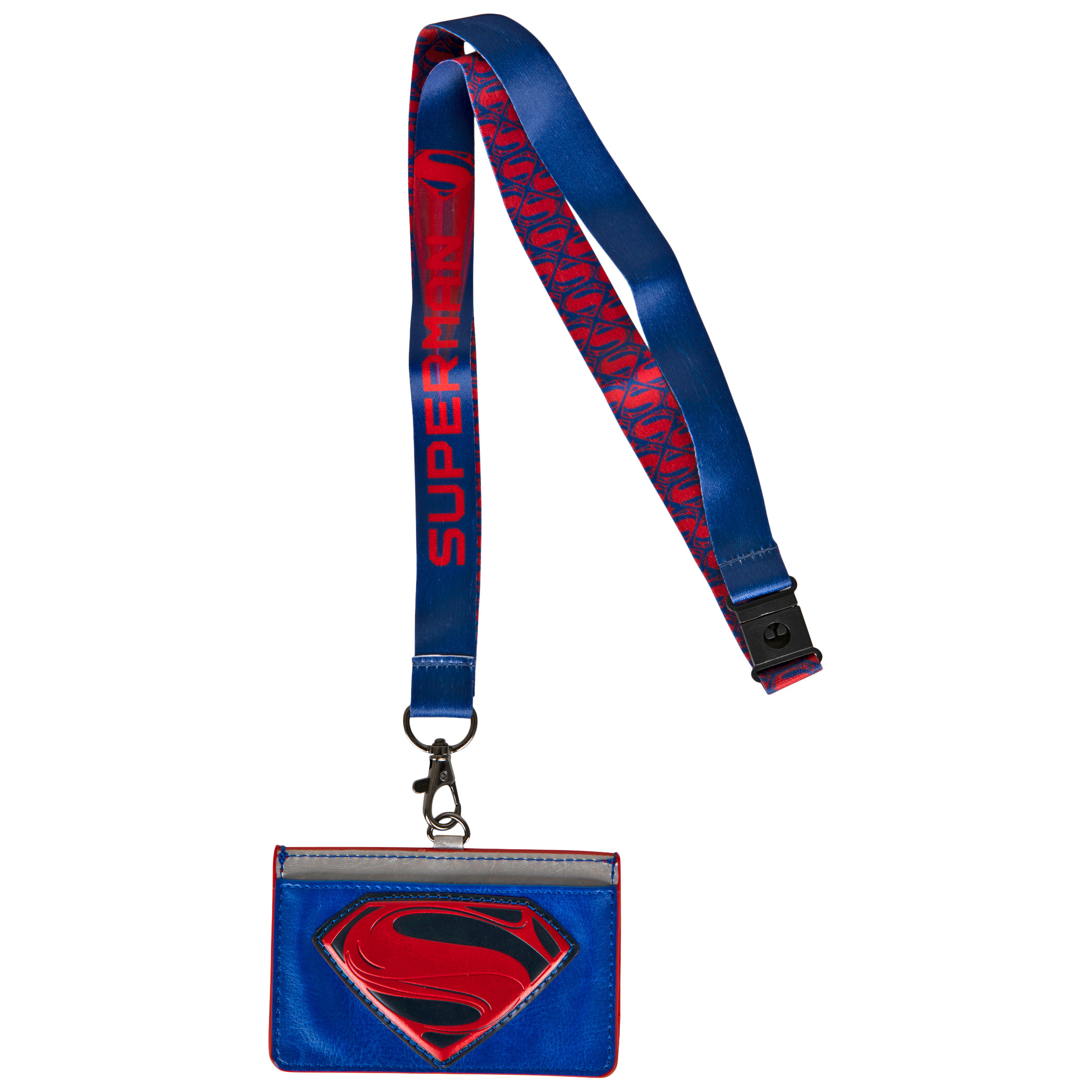 DC Comics Superman Symbol ID Card Holder Lanyard, Multi-Color