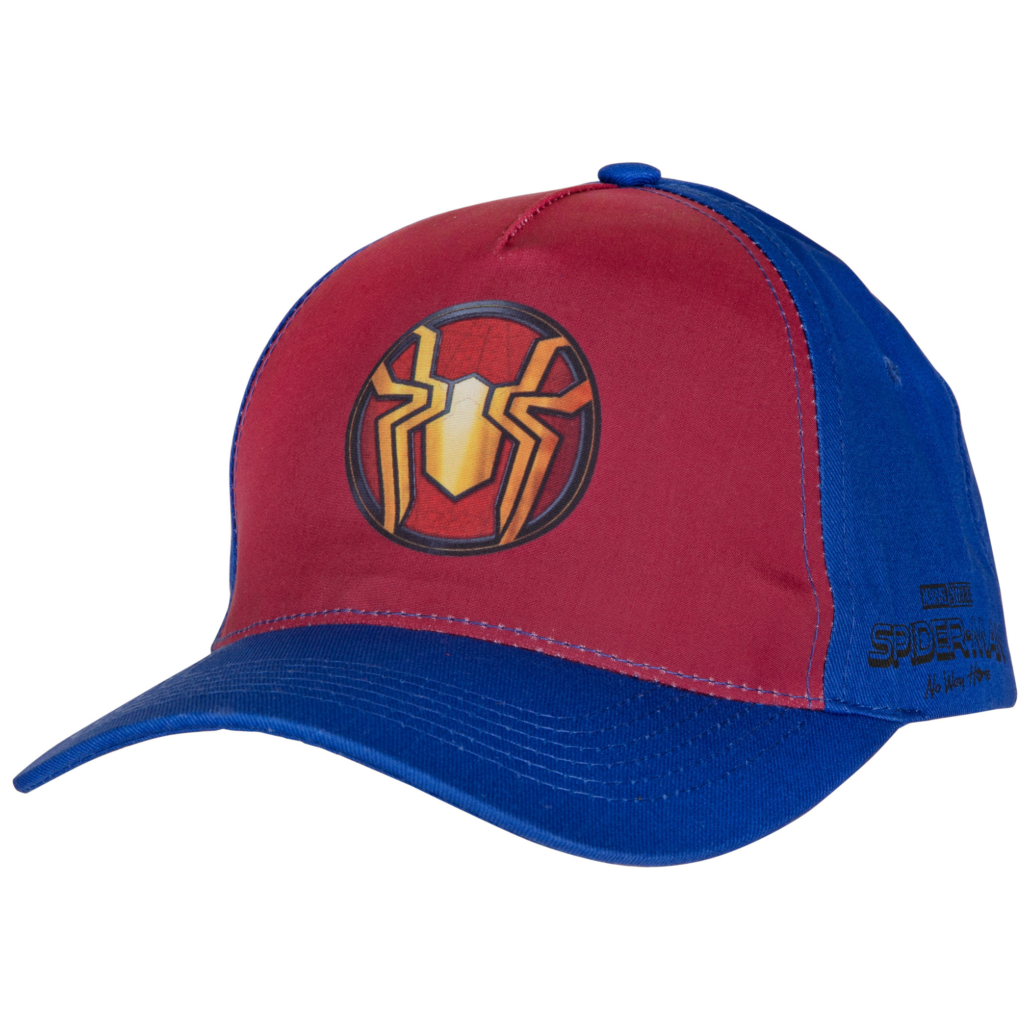 Spider-Man No Way Home The Iron Spider Symbol Printed Snapback Hat, Multi-Color