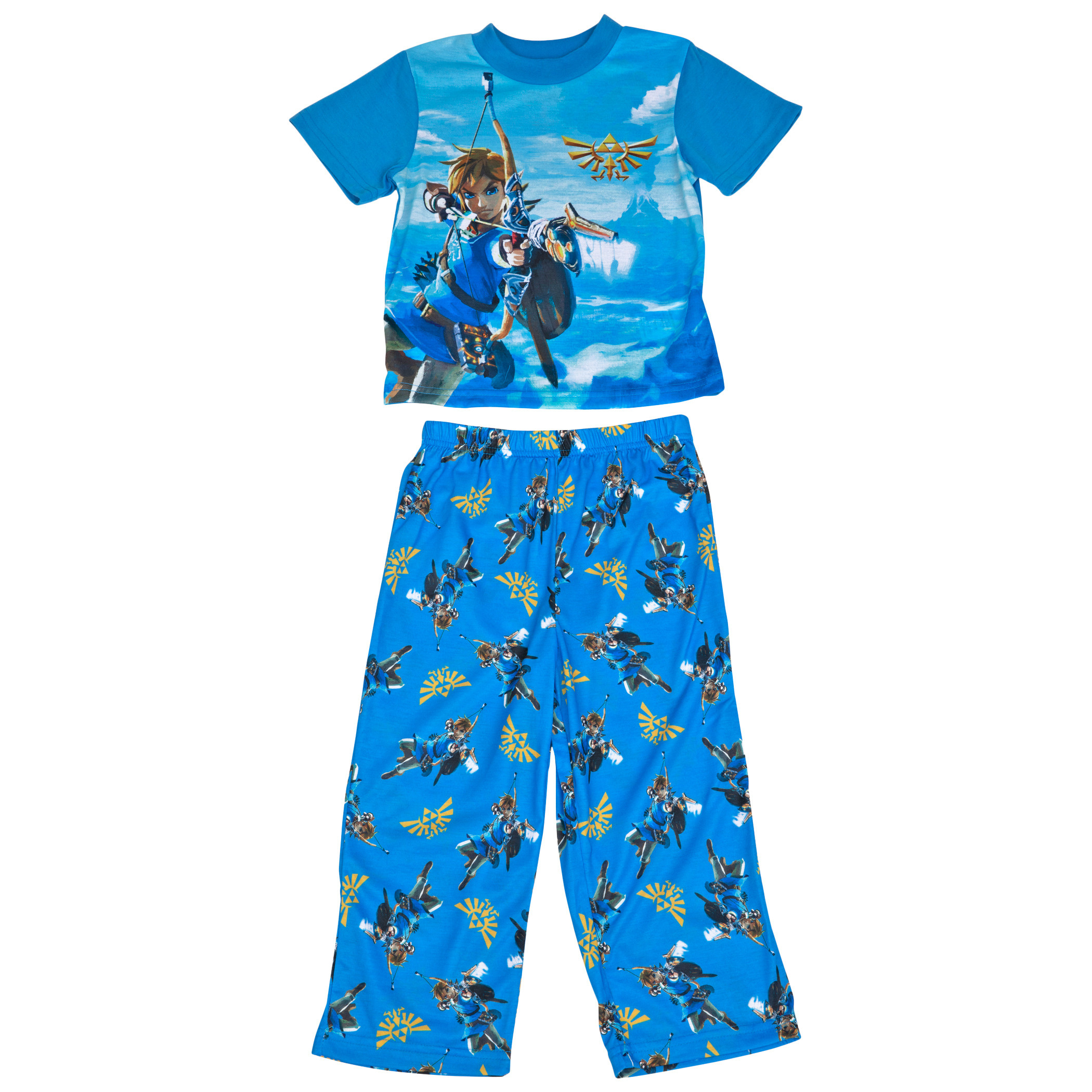 Nintendo Legend of Zelda Link with Bow 2-Piece Pajama Set, Blue