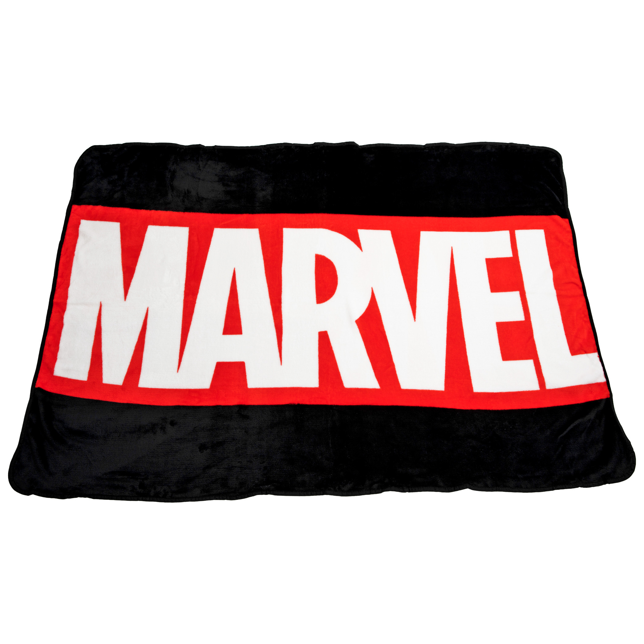 Marvel Brand Text Logo Fleece Throw Blanket, Multi-Color