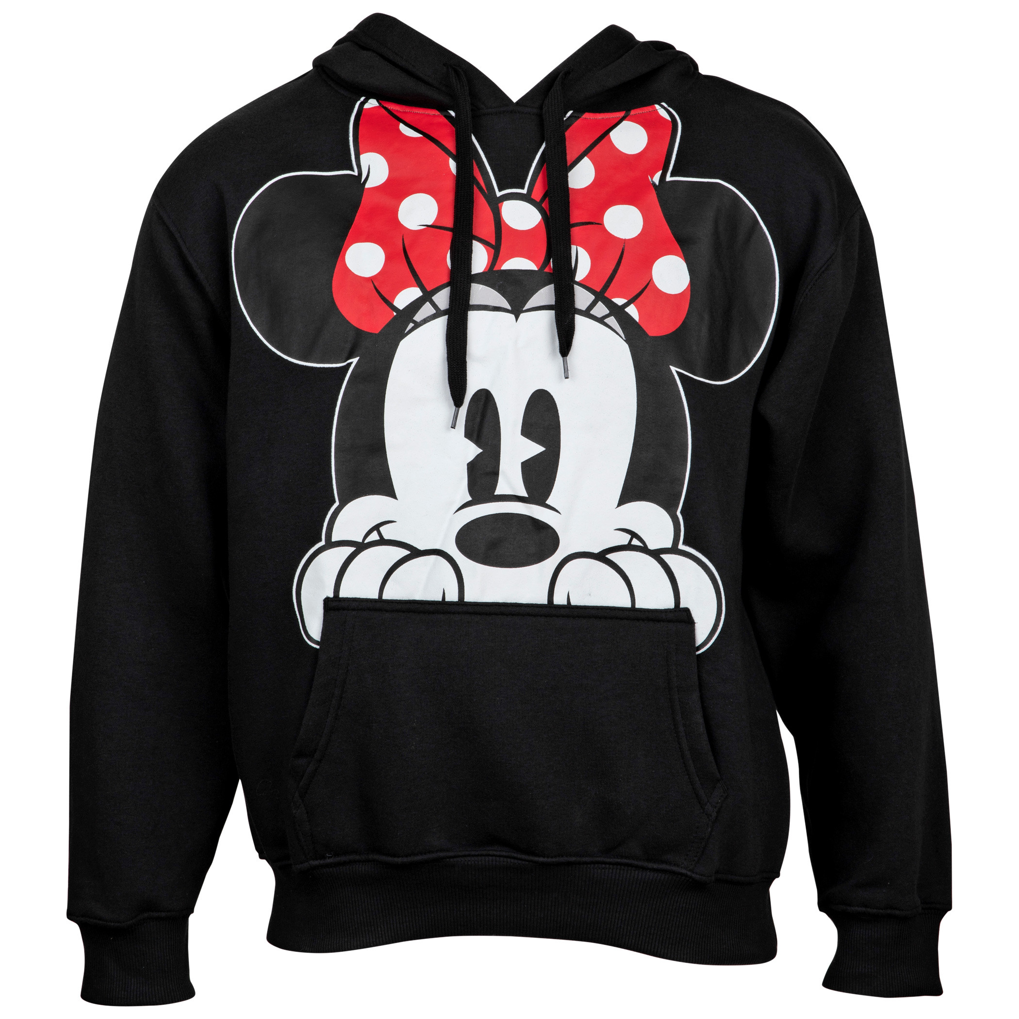 Disney Minnie Mouse Peeking Head Hoodie Black - 第 4/12 張圖片