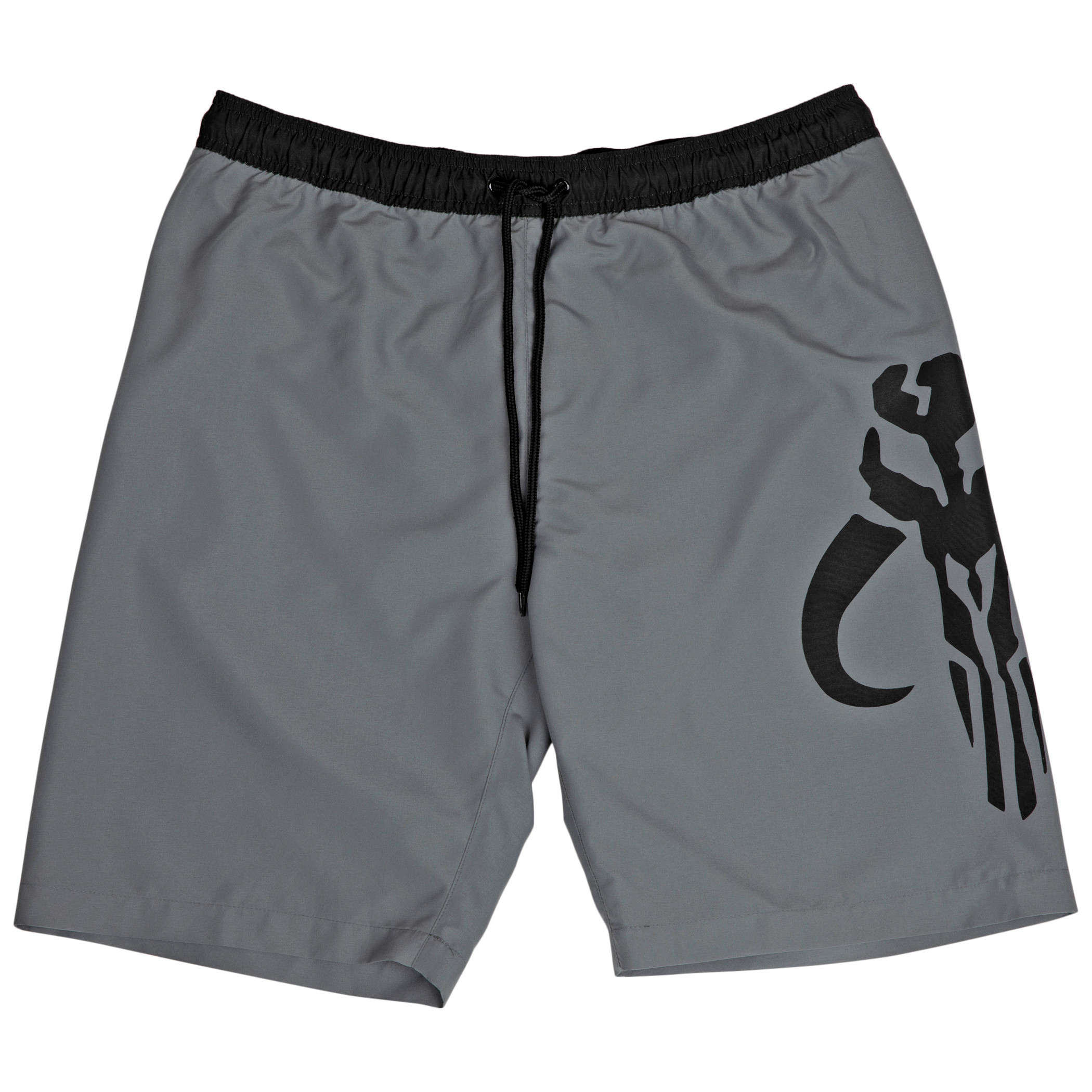 Star Wars The Mandalorian Mythosaur Symbol Board Shorts, Grey