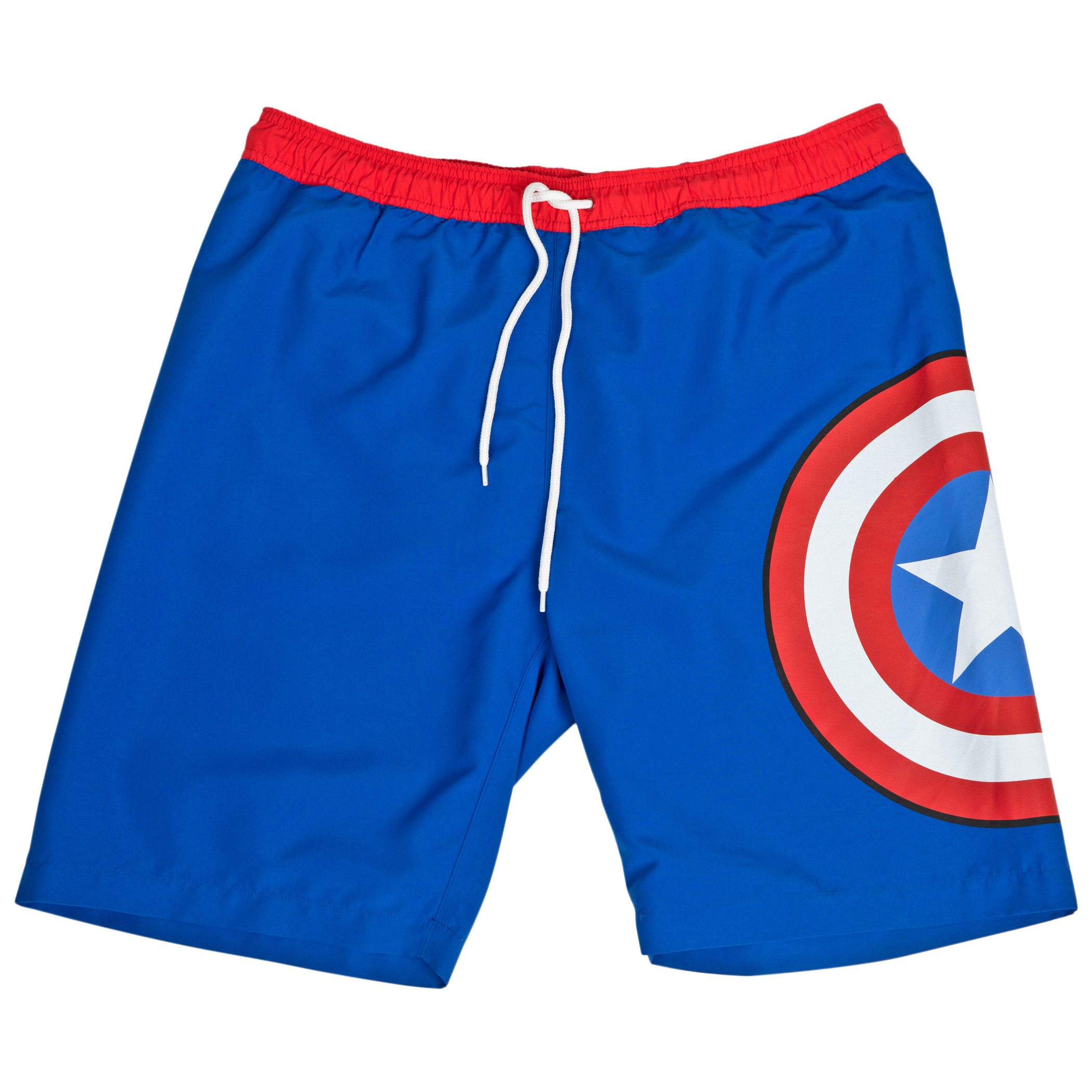 Captain America Shield Logo Board Shorts, Blue