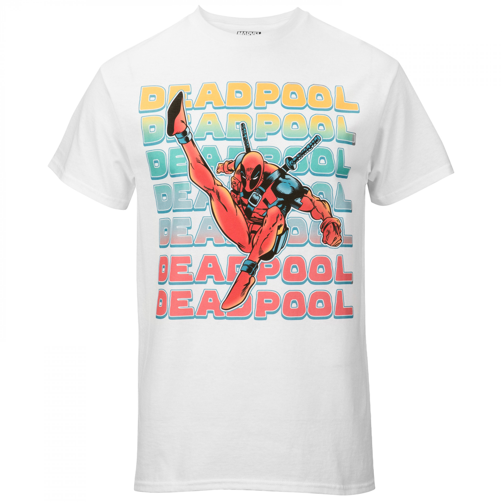 Deadpool Gradient Kick T-Shirt, White